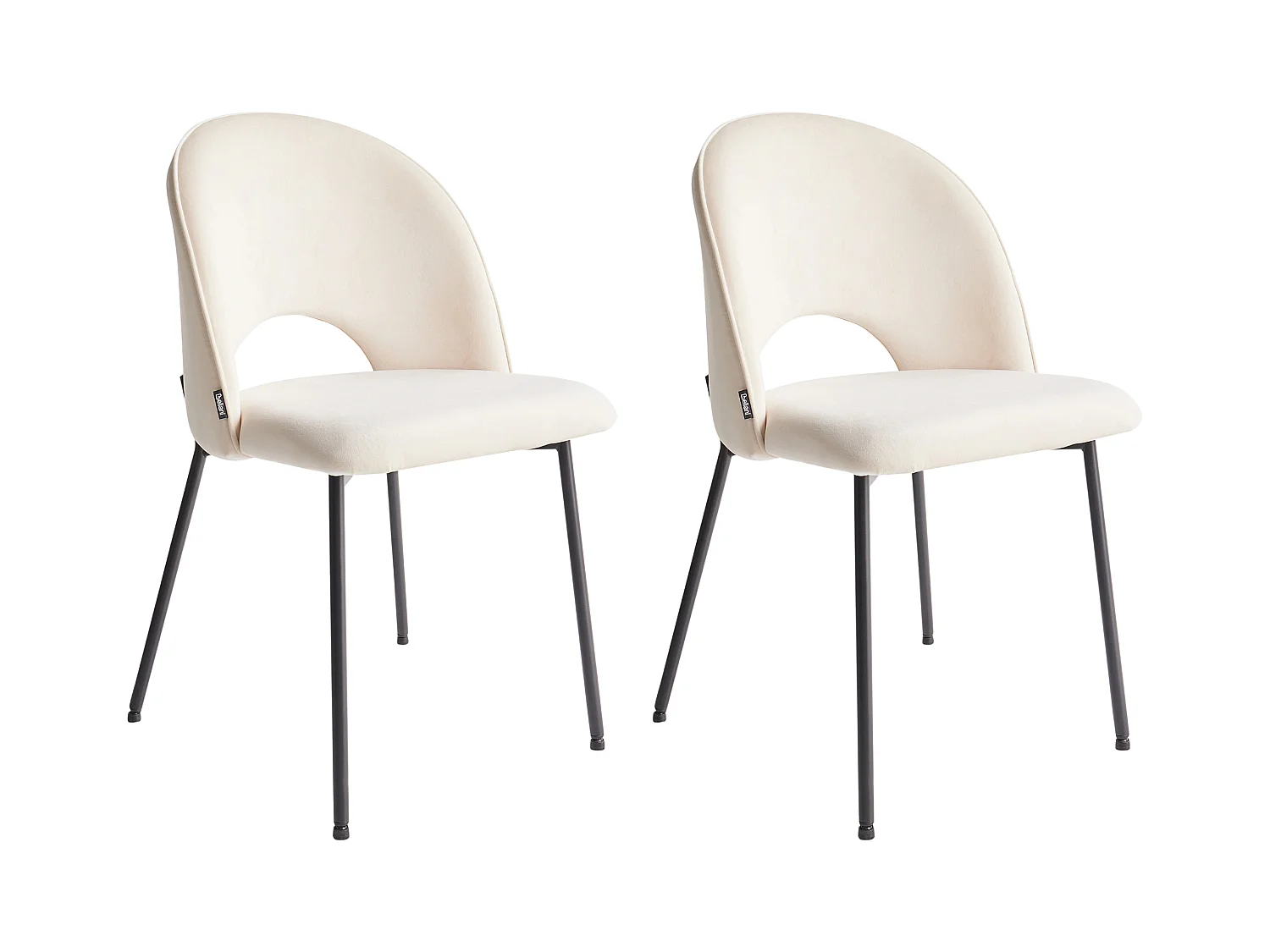 Lot de 2 chaises de salle à manger COVELO Beige clair