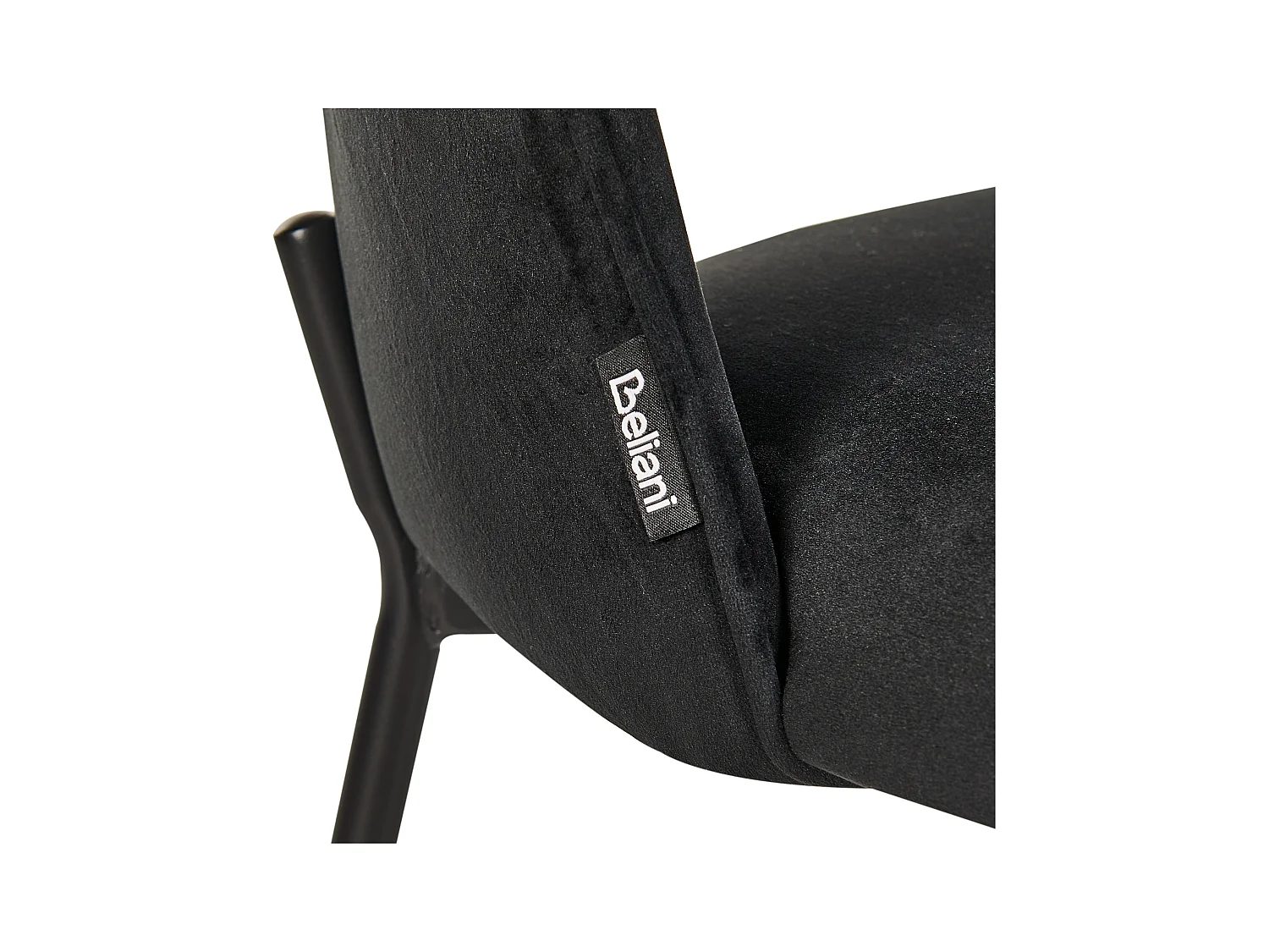 Esszimmerstuhl 2er Set COVELO Samtstoff Schwarz