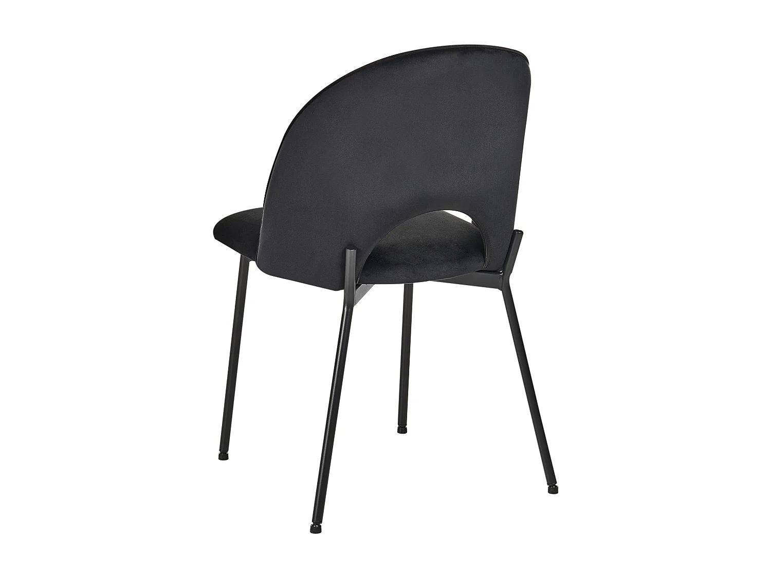 Lot de 2 chaises de salle à manger COVELO Velours Noir
