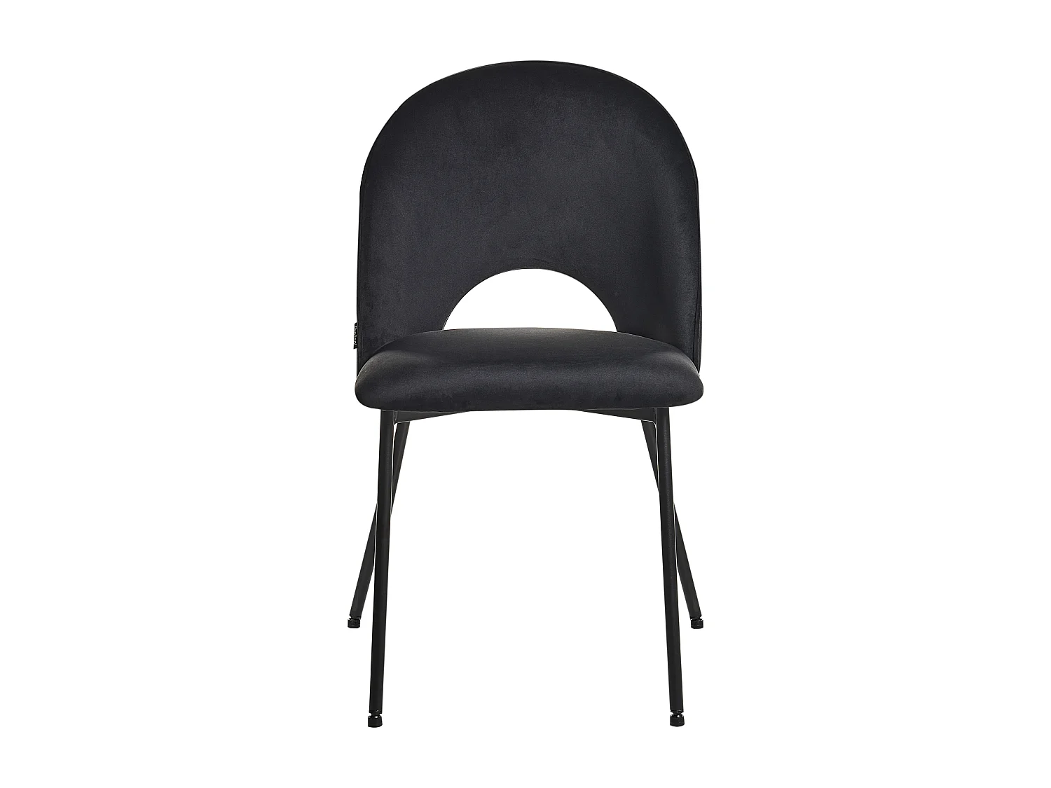 Lot de 2 chaises de salle à manger COVELO Velours Noir
