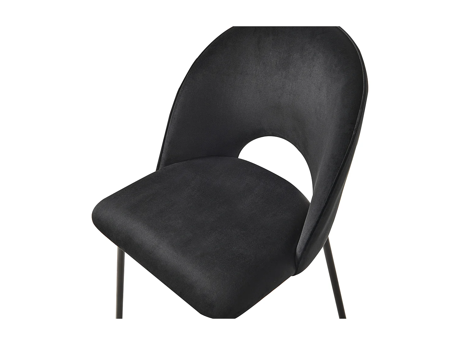 Lot de 2 chaises de salle à manger COVELO Velours Noir