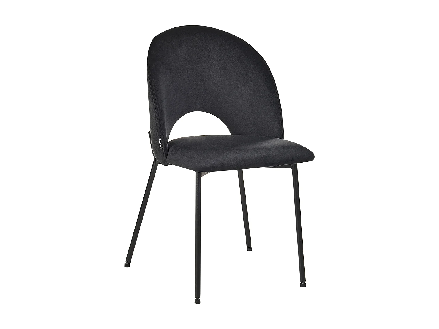 Lot de 2 chaises de salle à manger COVELO Velours Noir