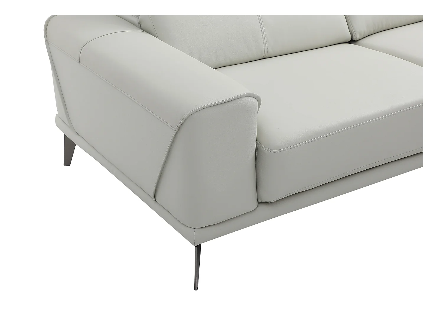 Ecksofa - Büffelleder - Ecke rechts - Beige - ANDOR