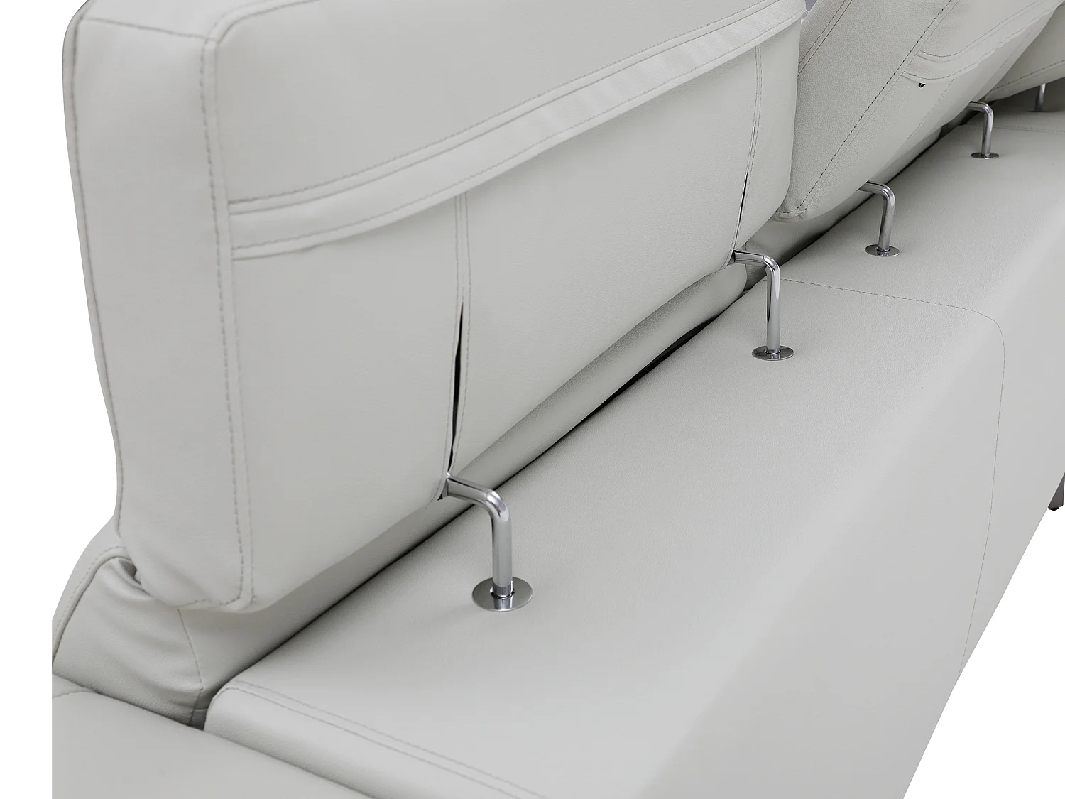 Zitbank met hoek rechts in beige buffelleder ANDOR