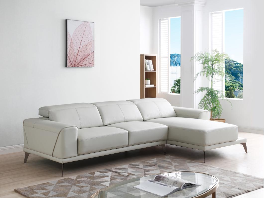 Divano in Pelle di bufalo Beige - Angolo a destra - ANDOR