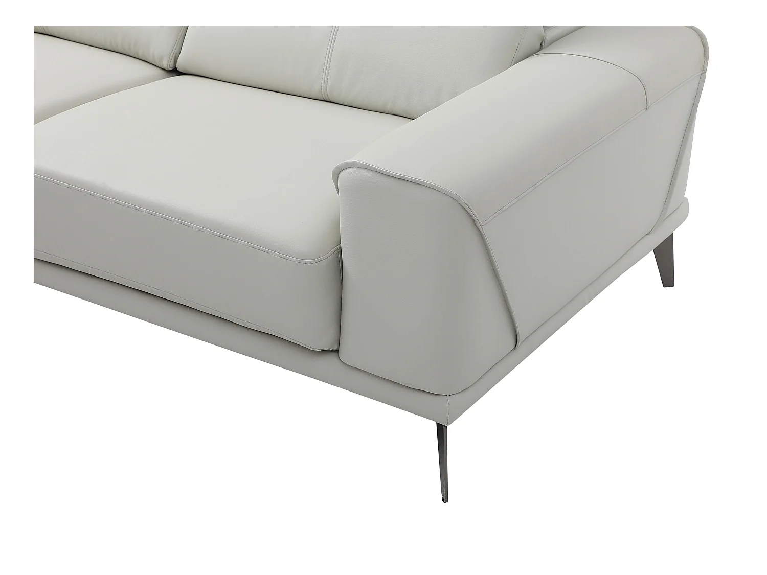 Ecksofa - Büffelleder - Ecke links - Beige - ANDOR