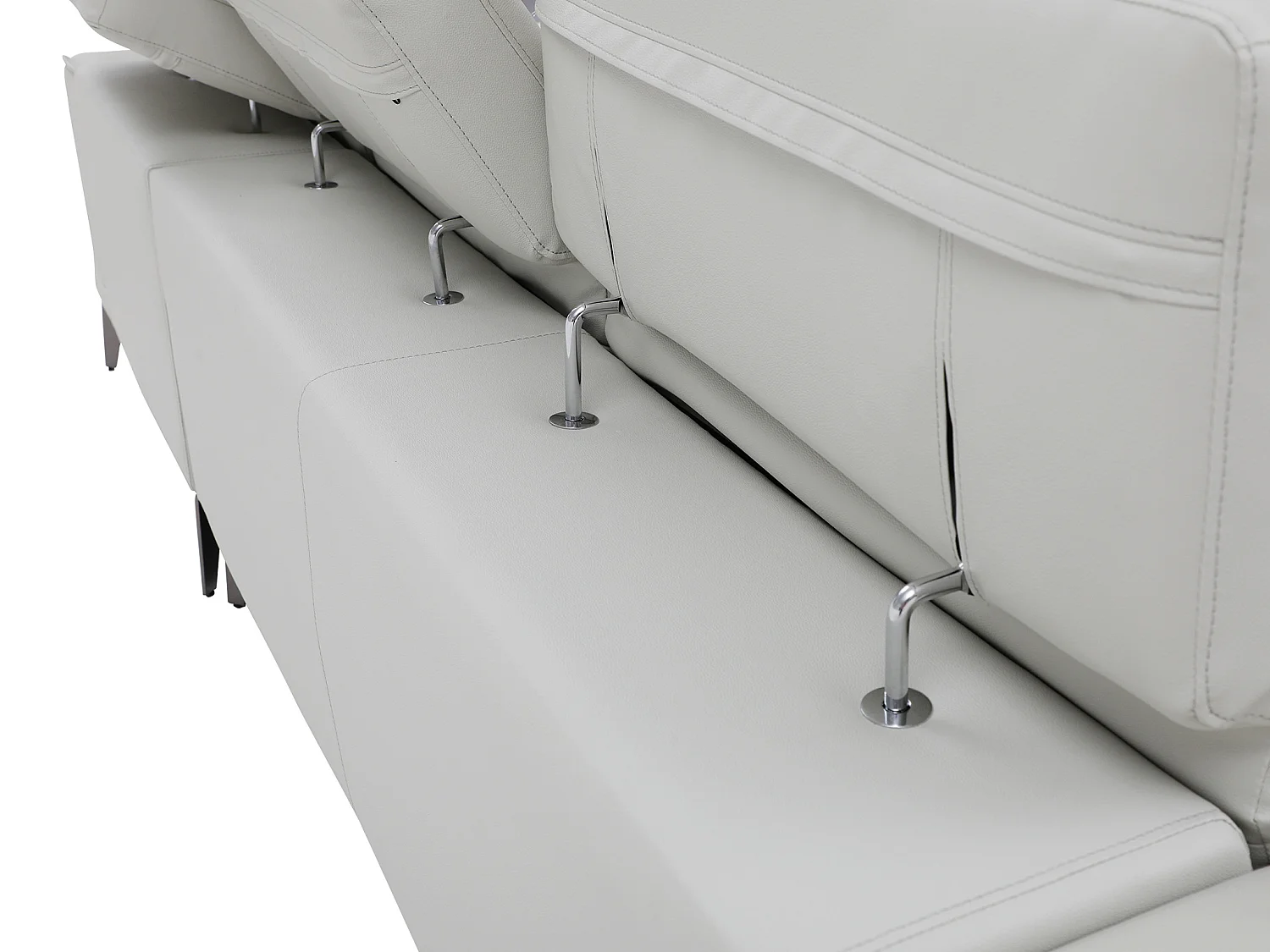 Vänstervänd soffhörn i beige buffelskinn ANDOR