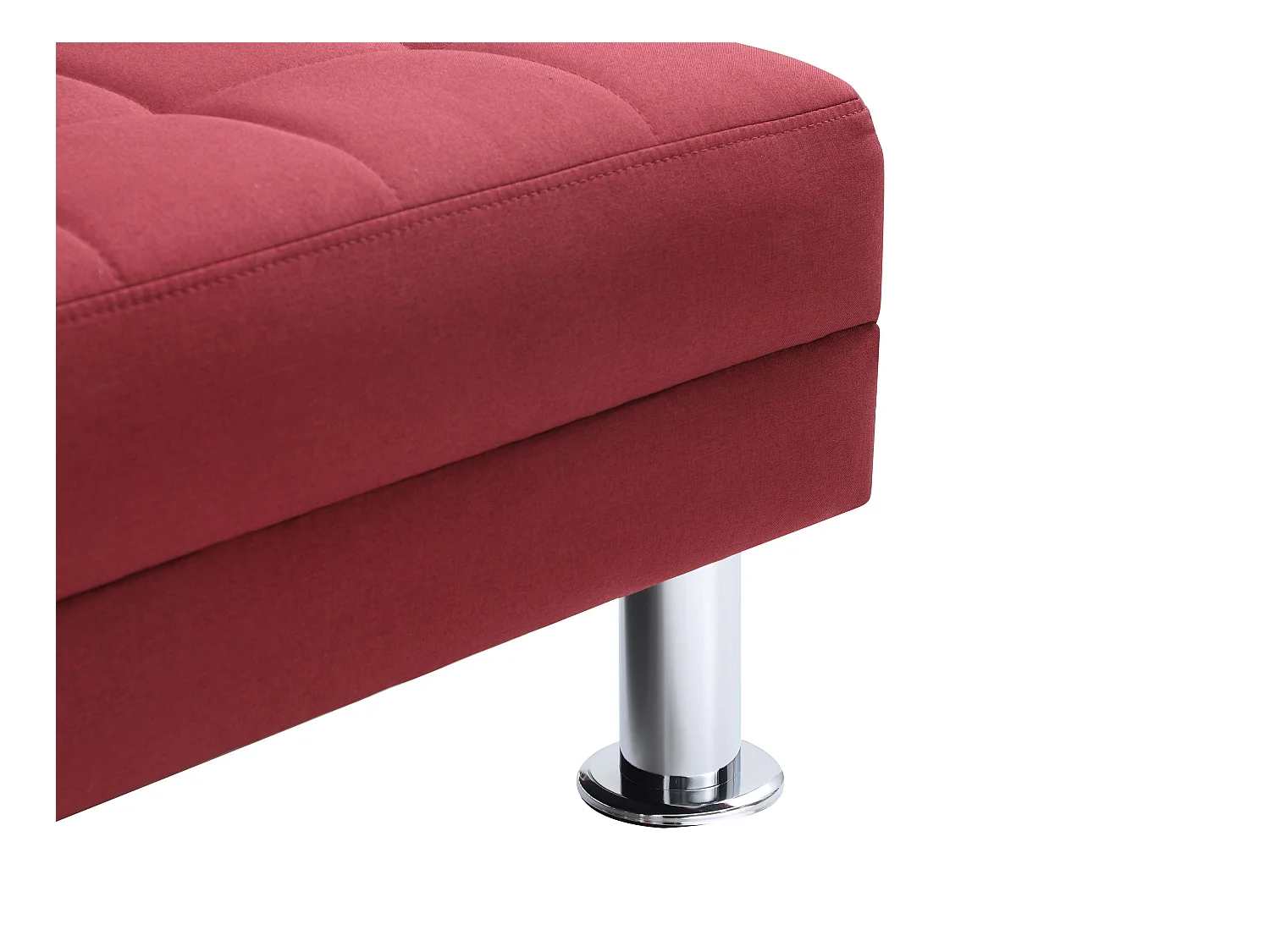 Ecksofa mit Schlaffunktion - Ecke wechselbar - Stoff - Rot - WILLIS II