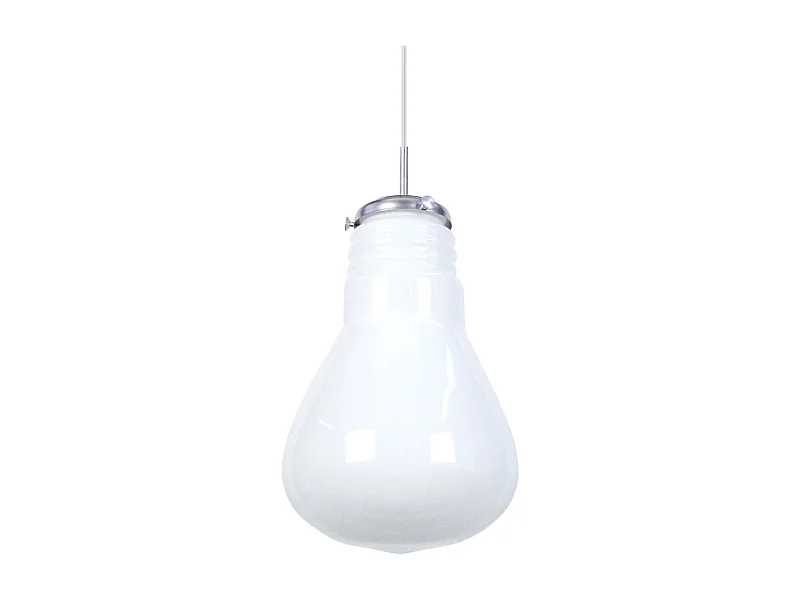 Suspensão TOSEL  AMPOULES  vidro abaulado opala D28 x  H88  cm
