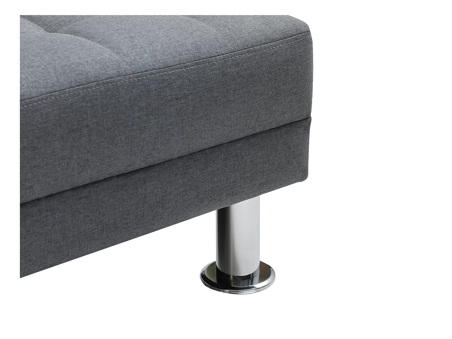 Kanapa narożna rozkładana dwustronna z szarą tapicerką - WILLIS II