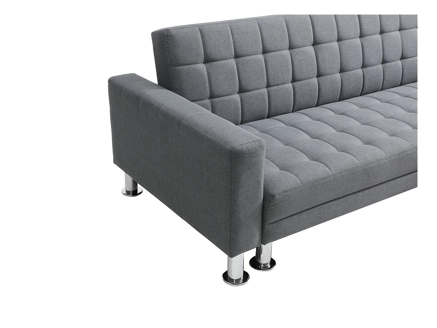 Ecksofa mit Schlaffunktion - Ecke wechselbar - Stoff - Grau WILLIS II