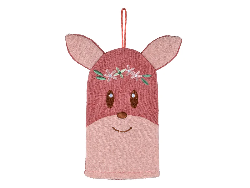 Gant de toilette marionnette enfant 20 x 22 cm Petit faon