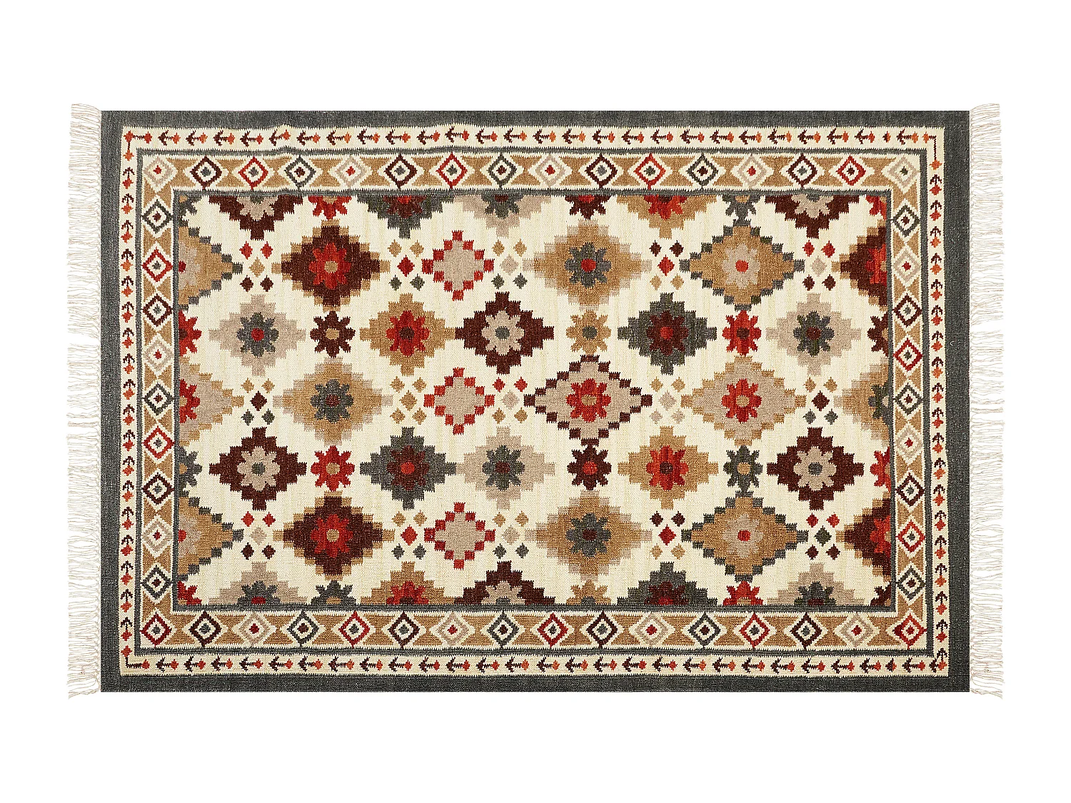 Vloerkleed kelim meerkleurig 200 x 300 cm GHUKASAVAN