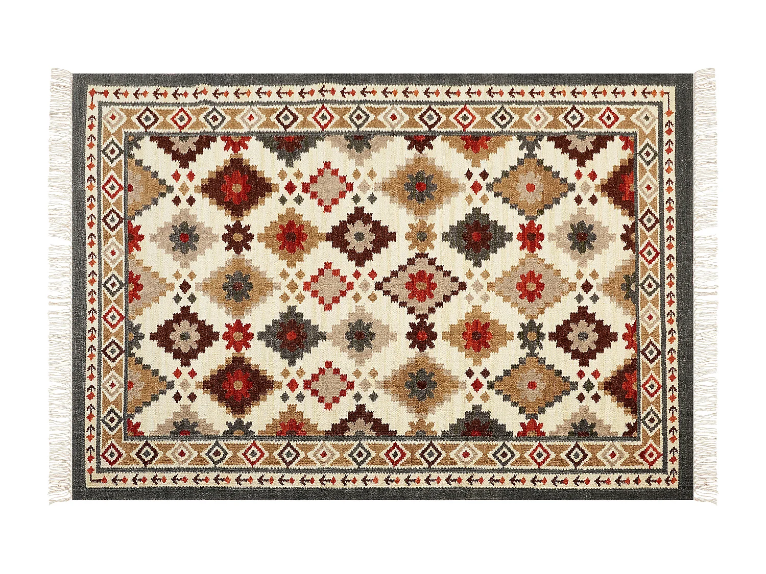 Tapis GHUKASAVAN Multicolore 140 x 200 cm Laine Kilim