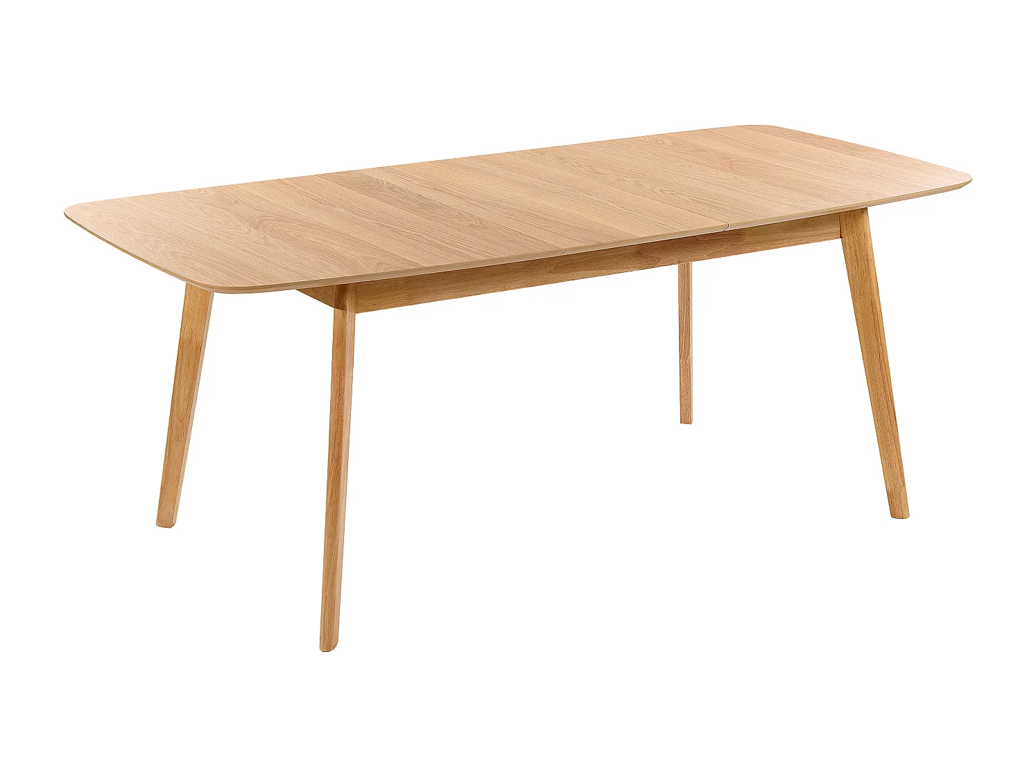 Eettafel uitschuifbaar MADOX Licht eikenhout 150/190 cm 90 cm