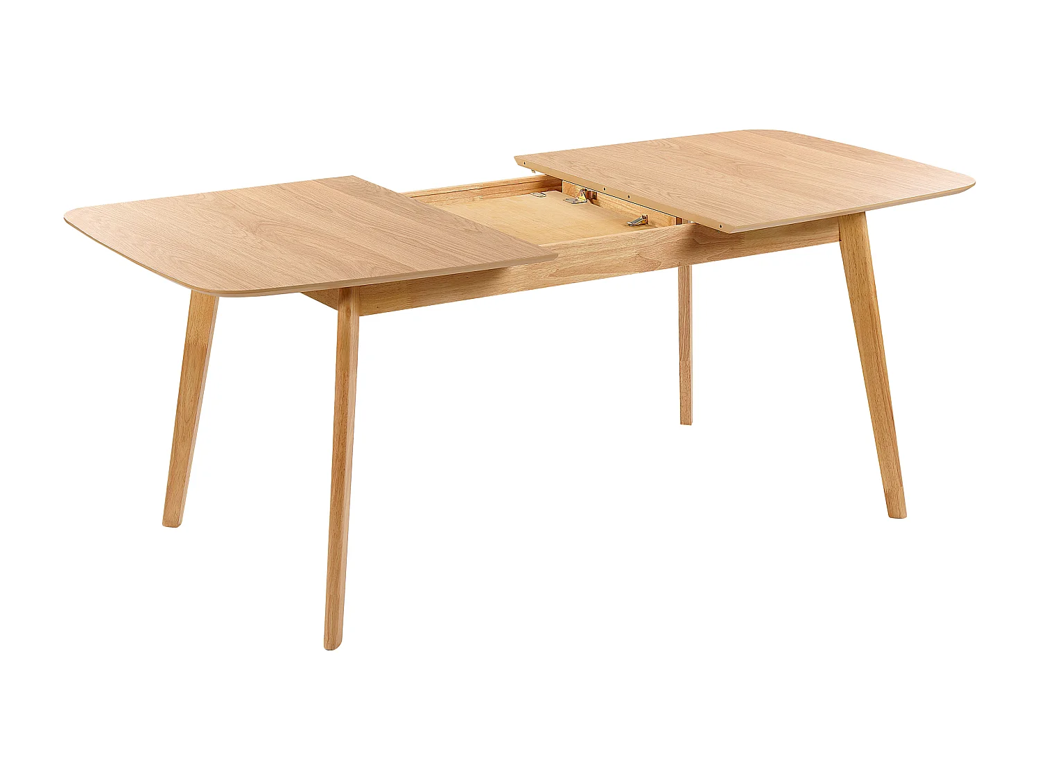Eettafel uitschuifbaar MADOX Licht eikenhout 150/190 cm 90 cm