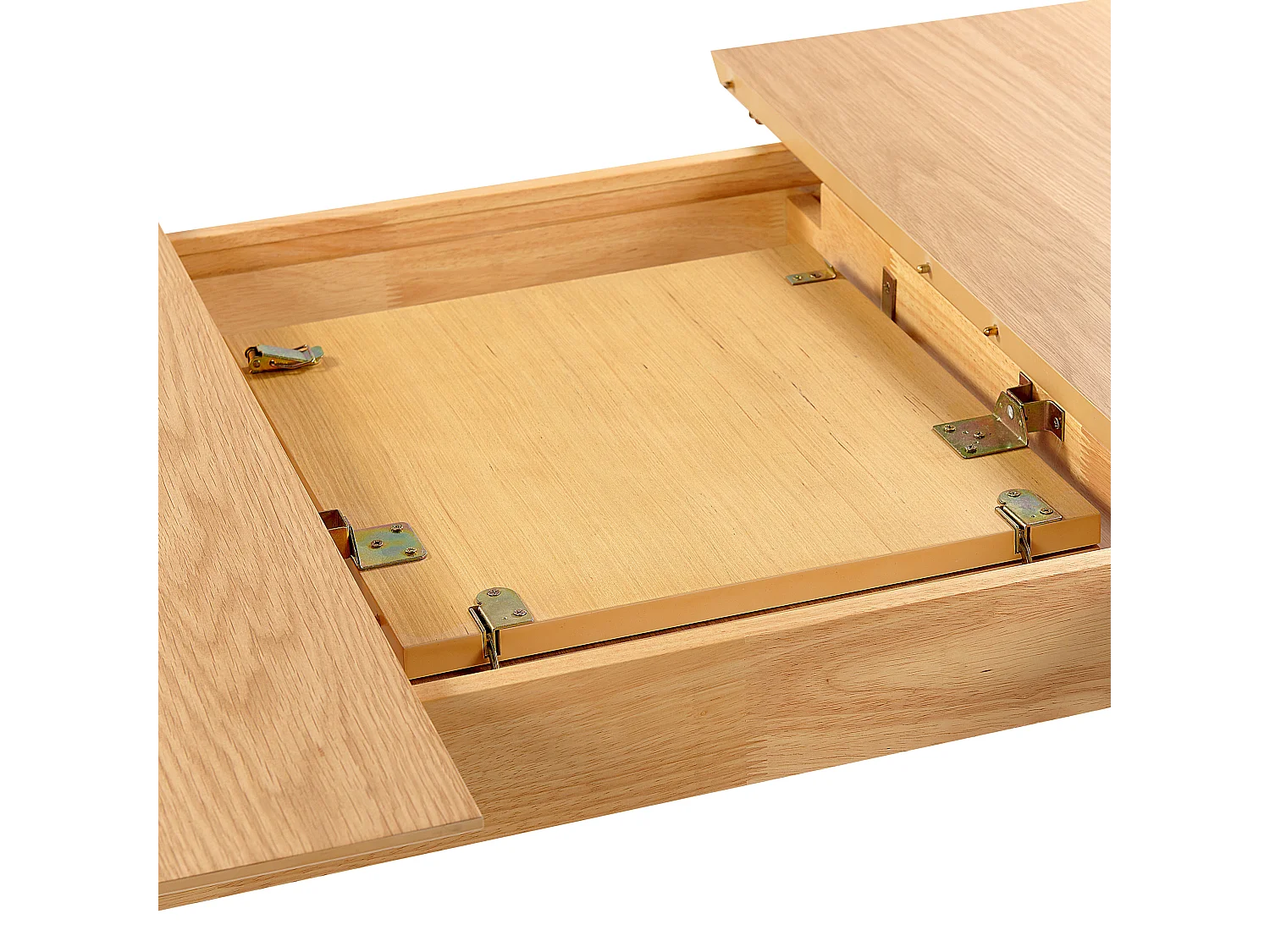 Eettafel uitschuifbaar MADOX Licht eikenhout 150/190 cm 90 cm