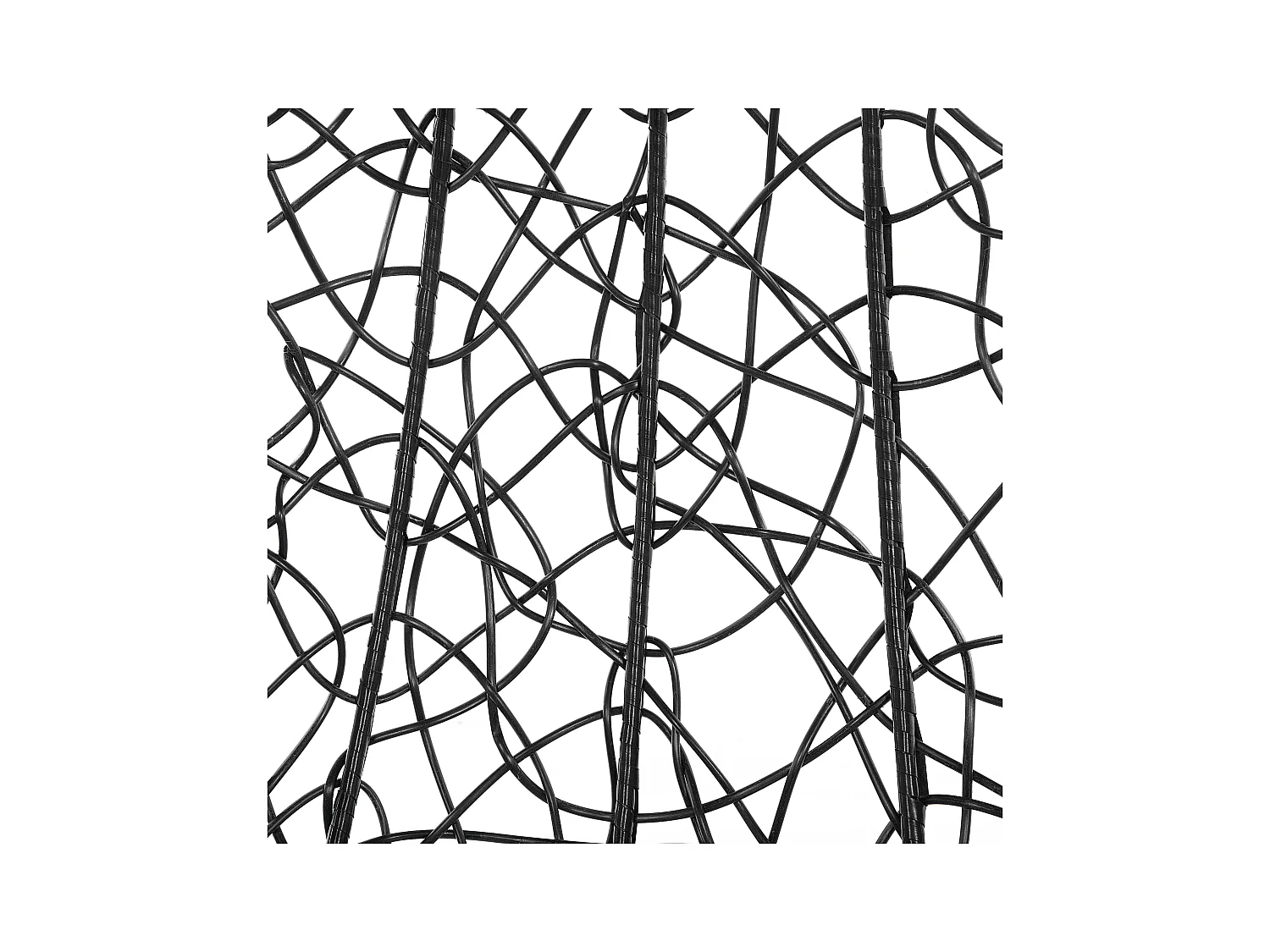 Bequemer Hängekorb in Schwarz Rattan inkl. Sitz- und Kopfkissen Boho Stil Atri II