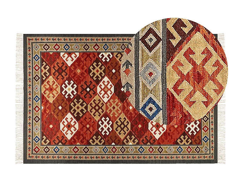 Tapis URTSADZOR Multicolore 200 x 300 cm Laine Kilim