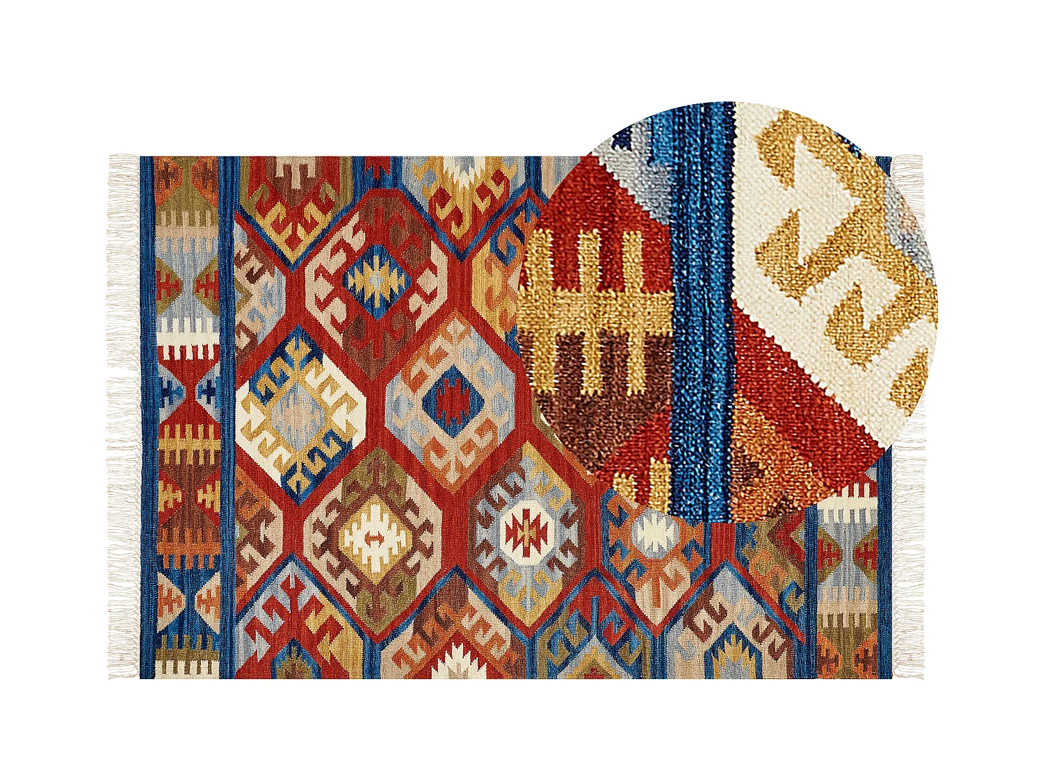 Vloerkleed kelim meerkleurig 160 x 230 cm JRVESH