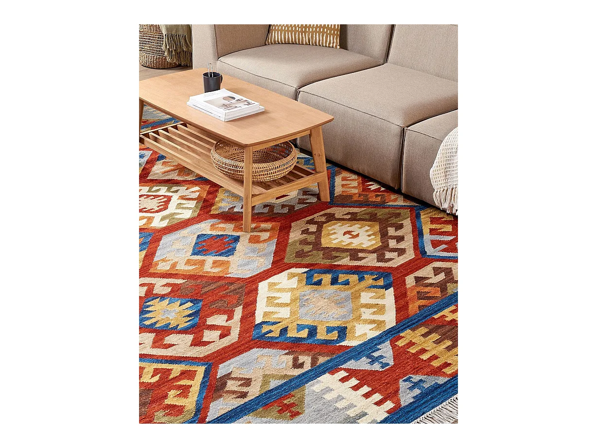 Vloerkleed kelim meerkleurig 160 x 230 cm JRVESH