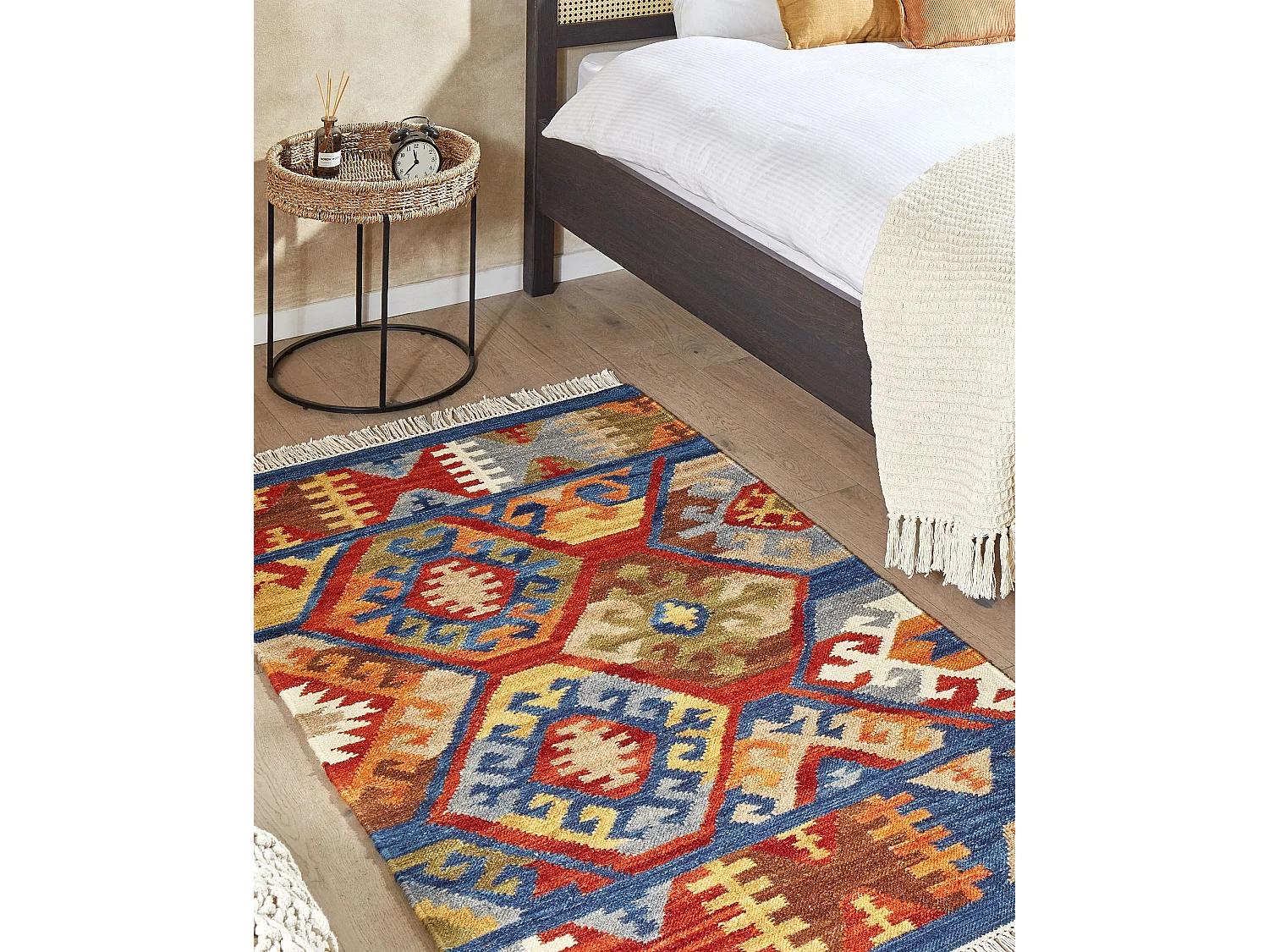 Vloerkleed kelim meerkleurig 80 x 150 cm JRVESH