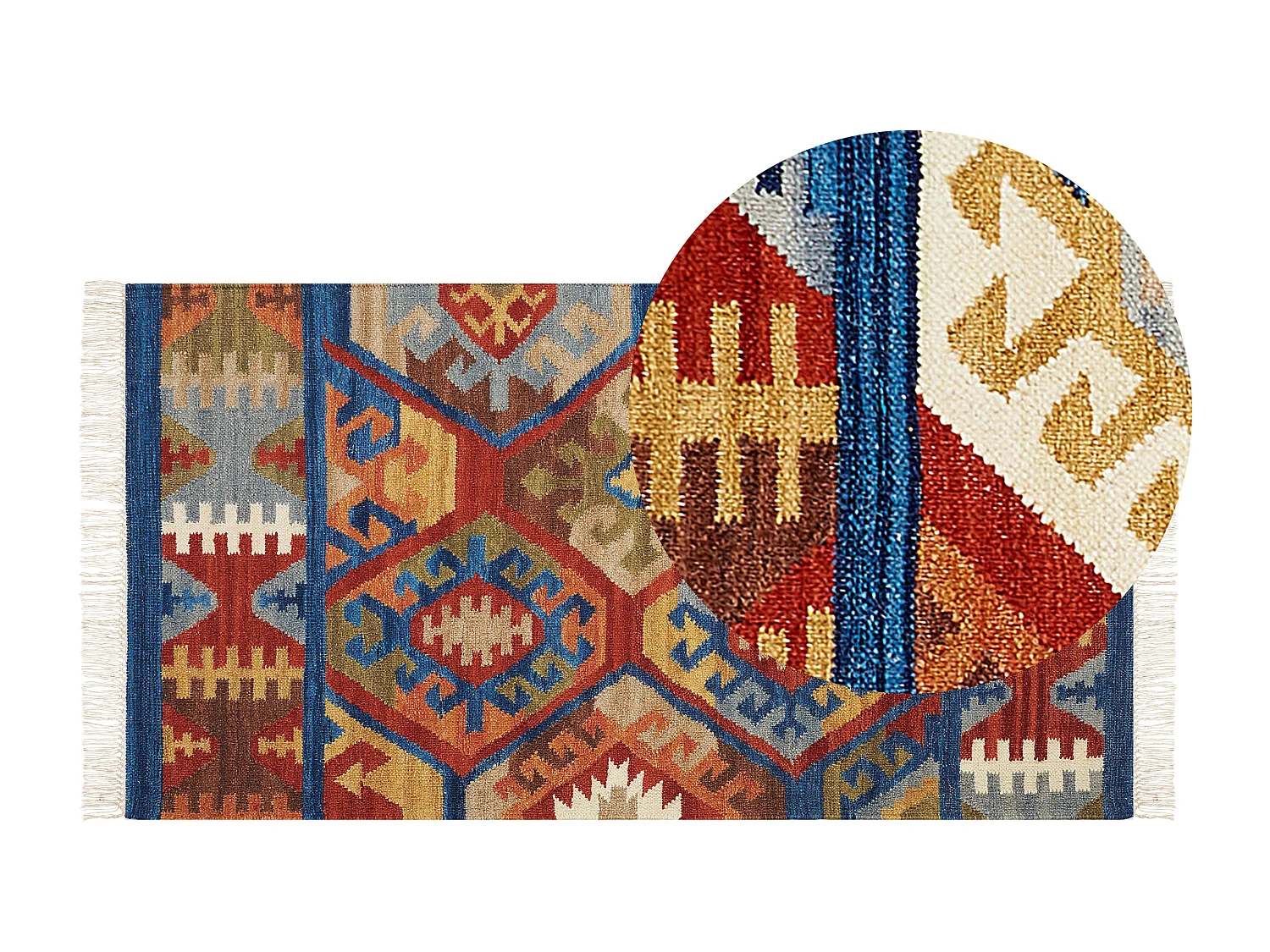 Vloerkleed kelim meerkleurig 80 x 150 cm JRVESH