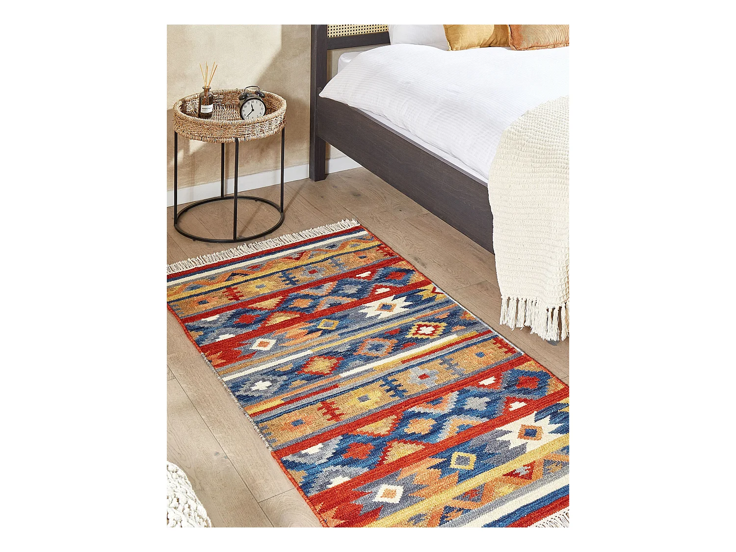 Vloerkleed kelim wol meerkleurig 80 x 150 cm NORAKERT
