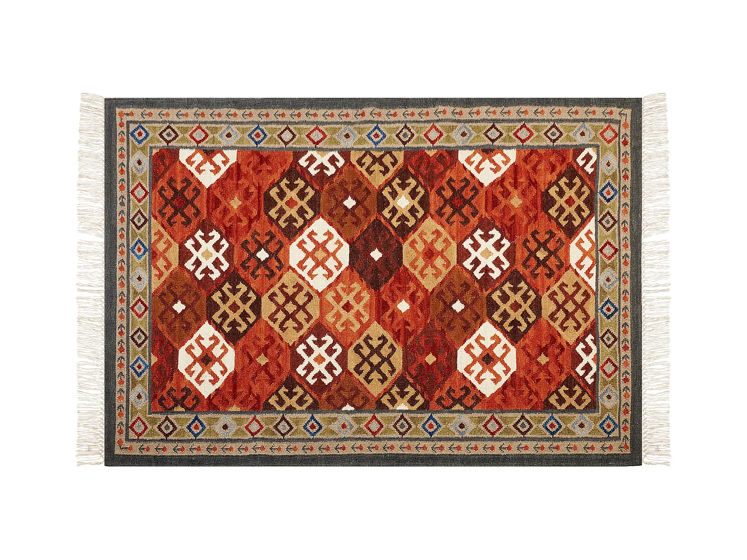 Vloerkleed kelim meerkleurig140 x 200 cm URTSADZOR