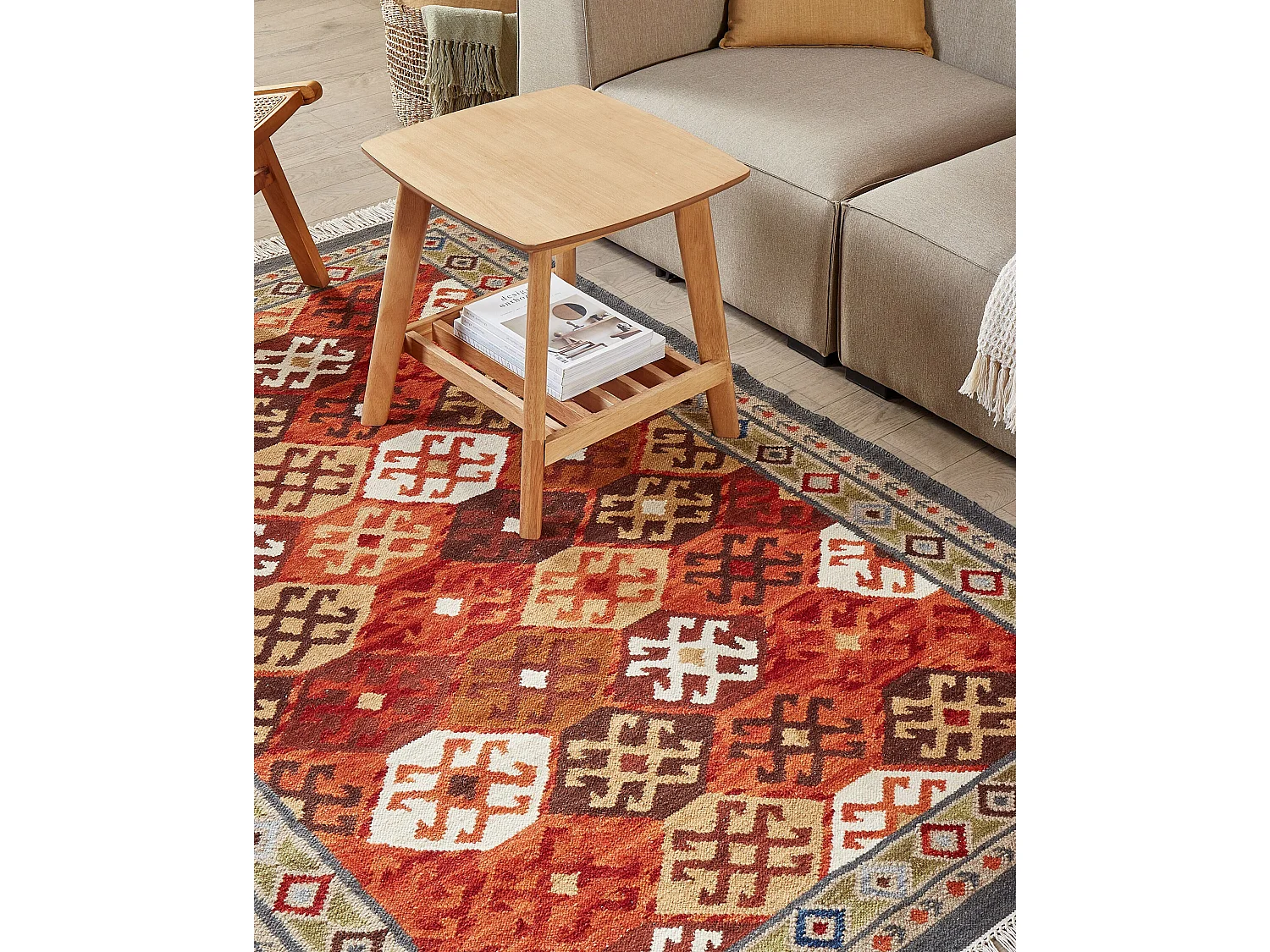 Tapis URTSADZOR Multicolore 140 x 200 cm Laine Kilim