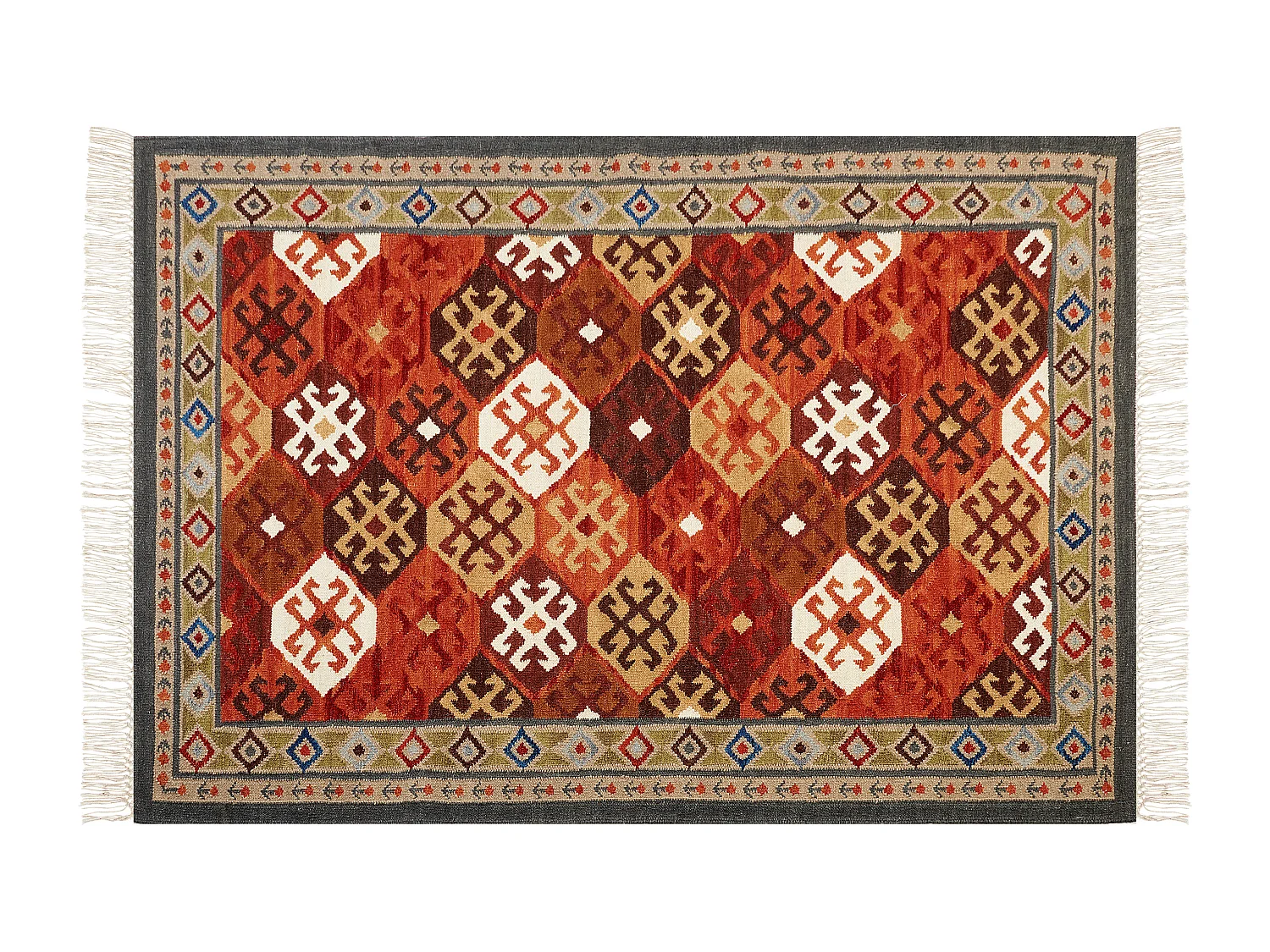 Tapis URTSADZOR Multicolore 140 x 200 cm Laine Kilim