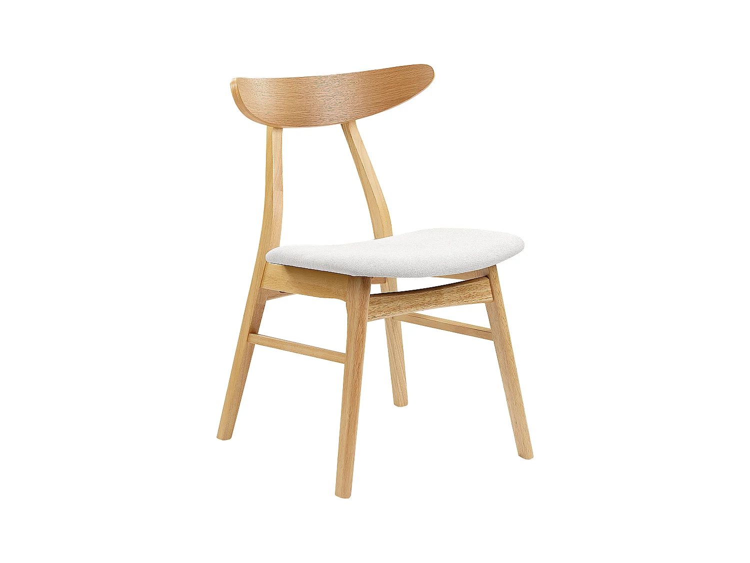 Lot de 2 chaises de salle à manger LYNN Bois Marron clair/gris