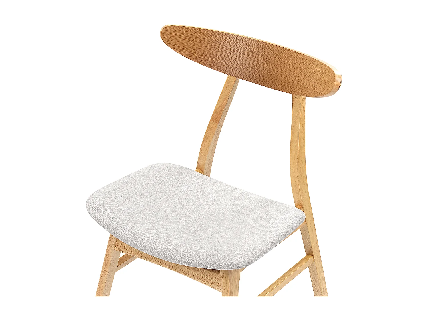 Lot de 2 chaises de salle à manger LYNN Bois Marron clair/gris