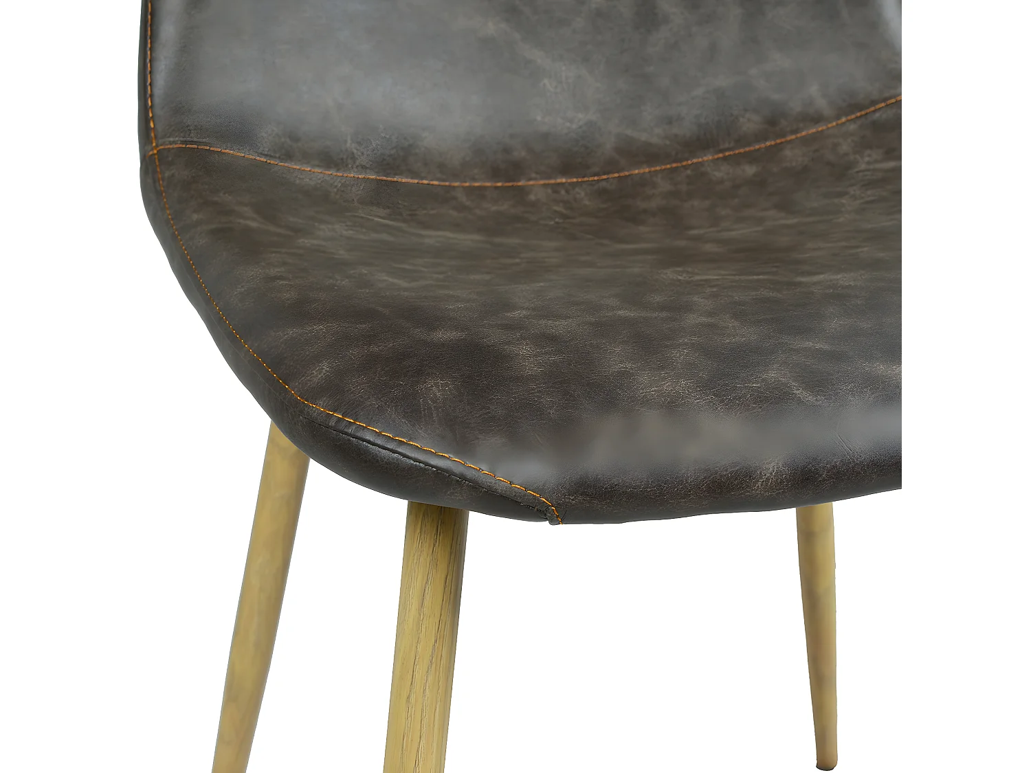 URBAN MEUBLE Lot de 4 Chaises à Manger Scandinaves Vintage Marron PU 44*53*86cm