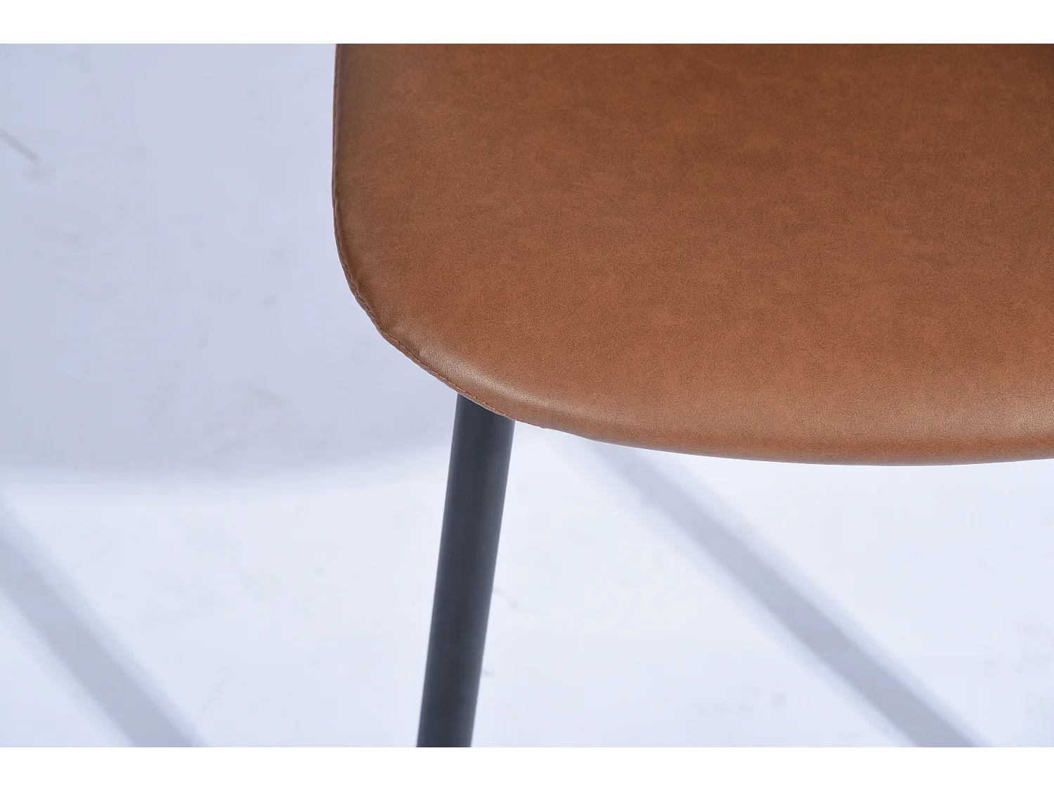 URBAN MEUBLE  Lot de 2 chaise salle à manger scandinave vintage marron semi-cuir velours gris