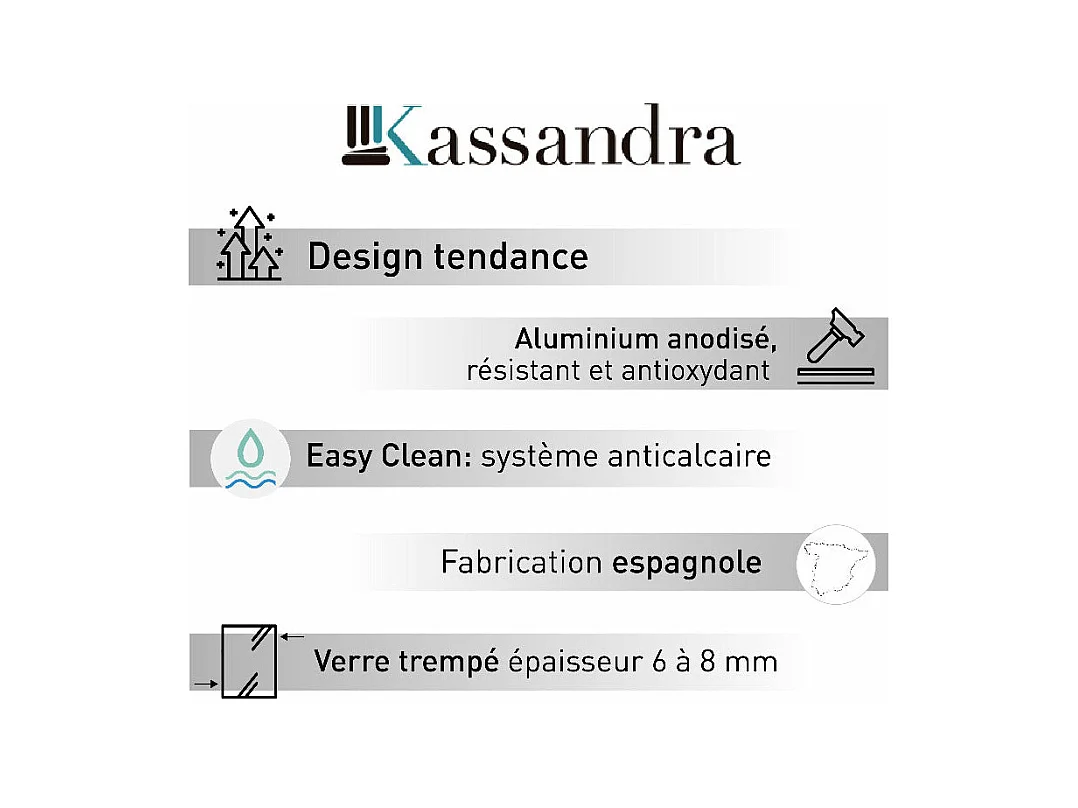 Paroi de douche fixe + porte coulissante DELTA blanc mat 115-117.6 cm