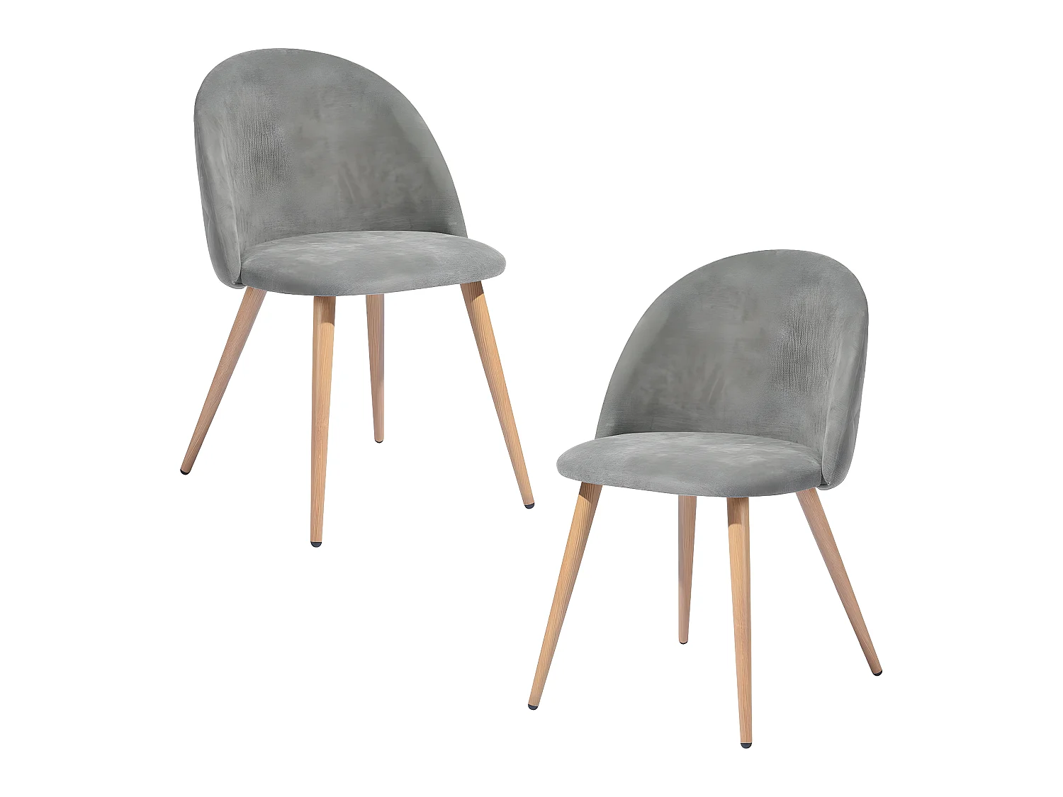 URBAN MEUBLE Scandinave Salle À Manger Salon Chaises Gris Tissu Siège, Rembourré, Pieds En Bois avec Dossier 47*55.5*78cm