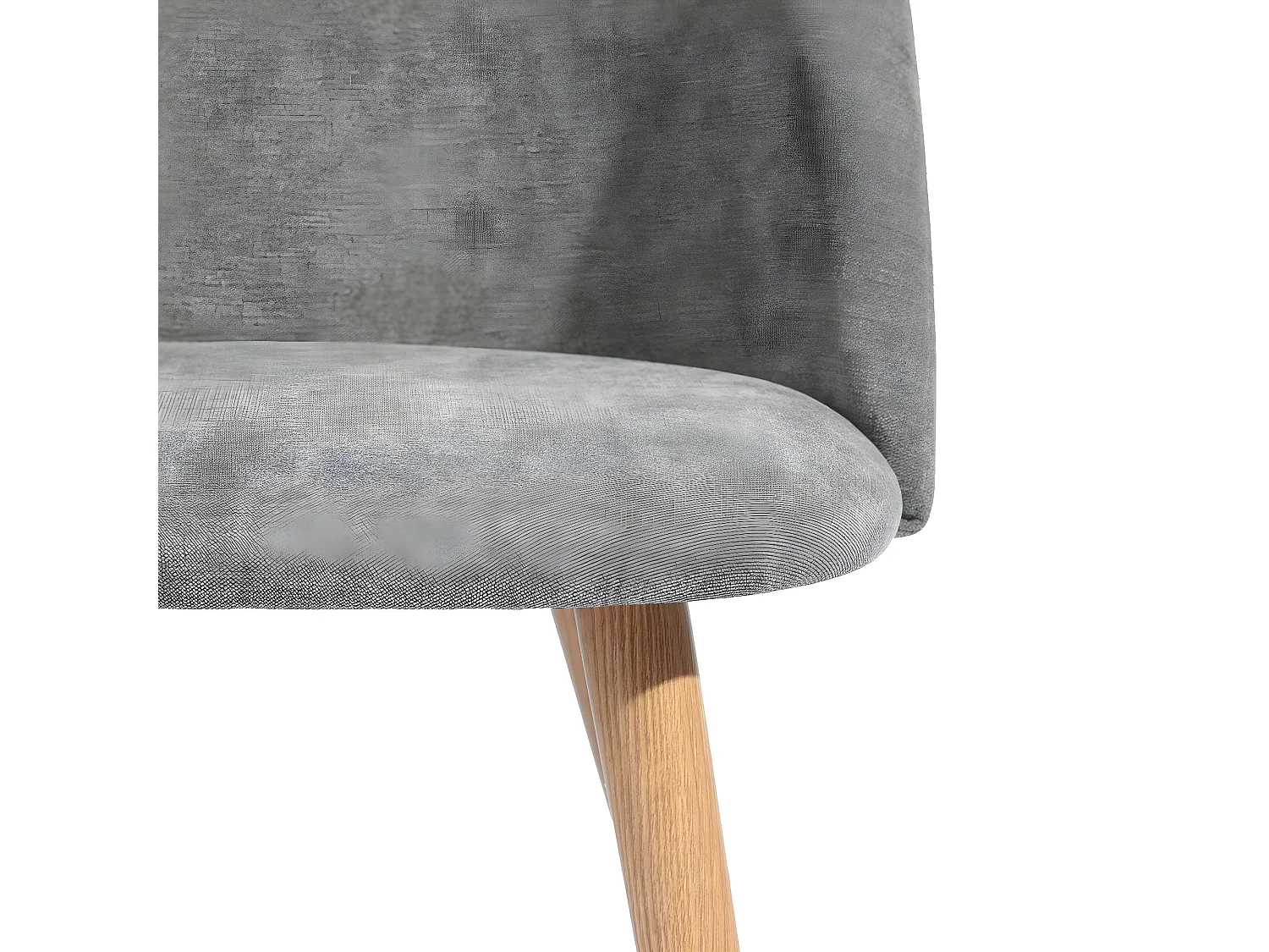 URBAN MEUBLE Scandinave Salle À Manger Salon Chaises Gris Tissu Siège, Rembourré, Pieds En Bois avec Dossier 47*55.5*78cm