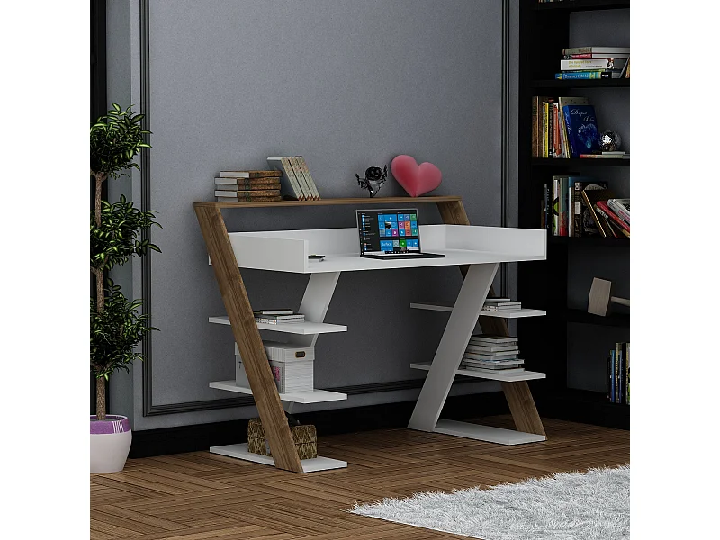 Bureau ARNETTI Noyer - blanc