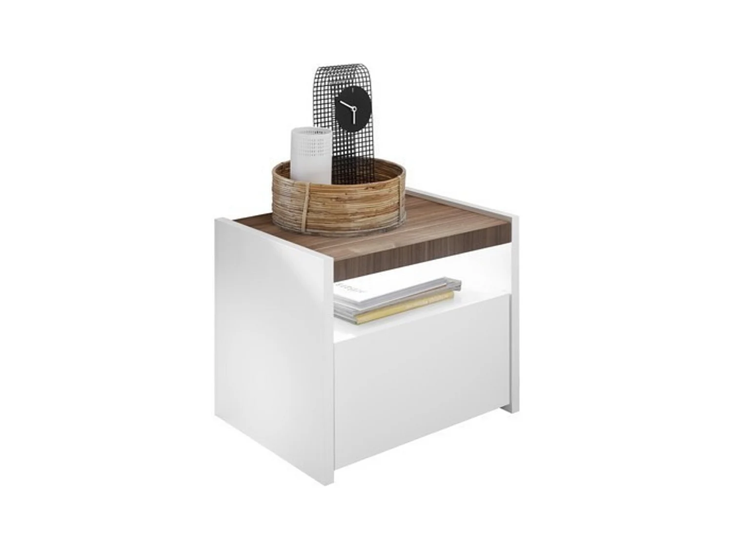 Lot de 2 chevets FULL 51 x 42 x 40 cm noyer noir