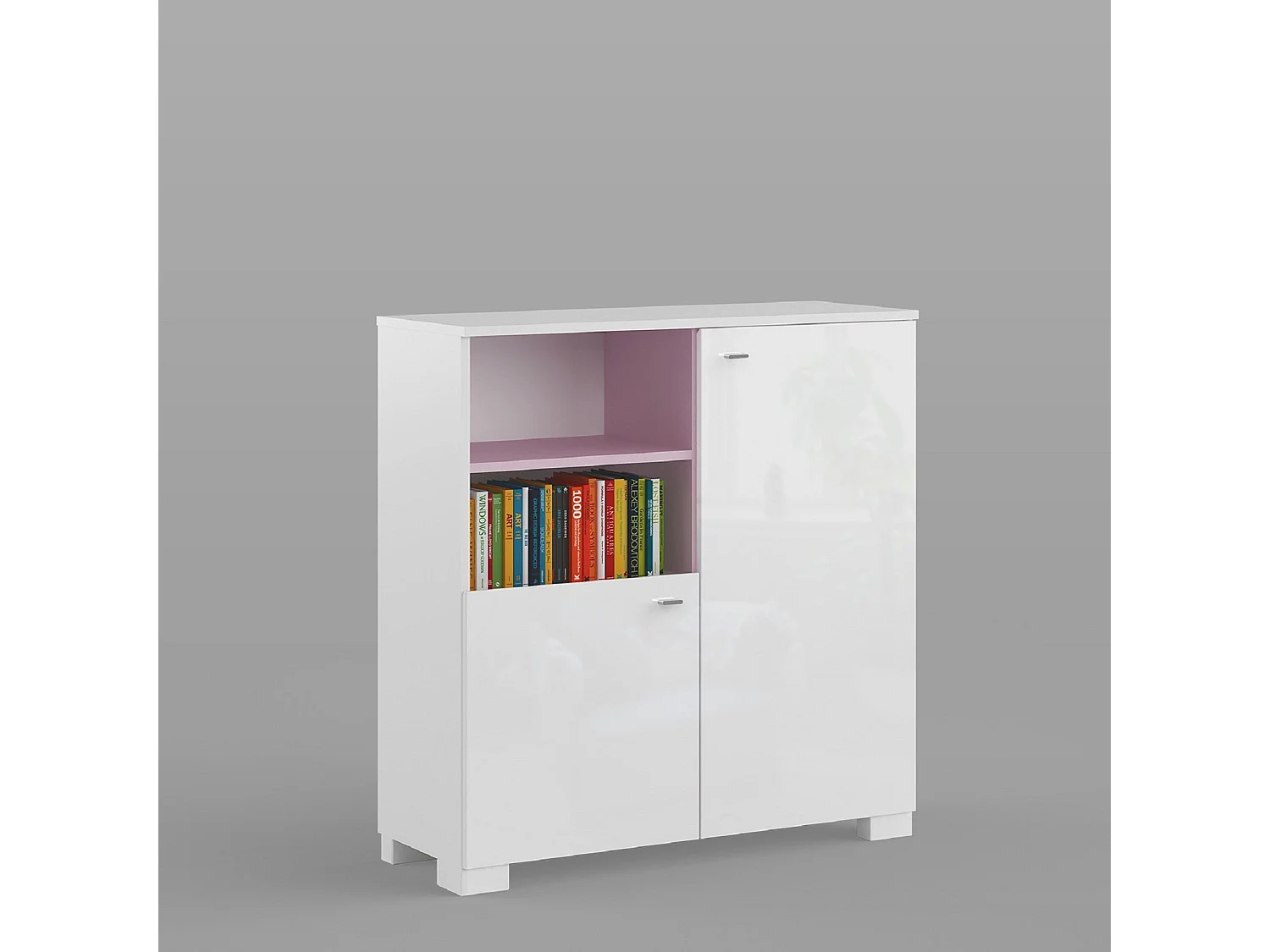 Bibliothèque basse GIRLY 100cm blanc