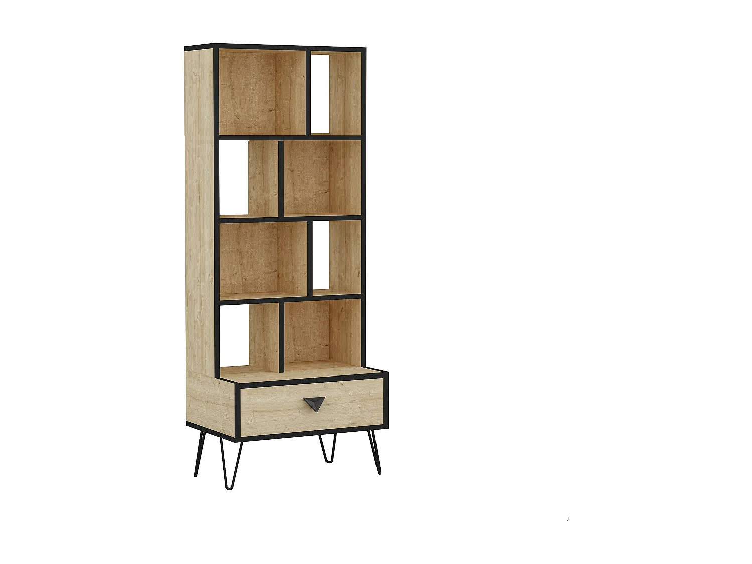 Bibliothèque Galaxy 42 cm chêne et noir