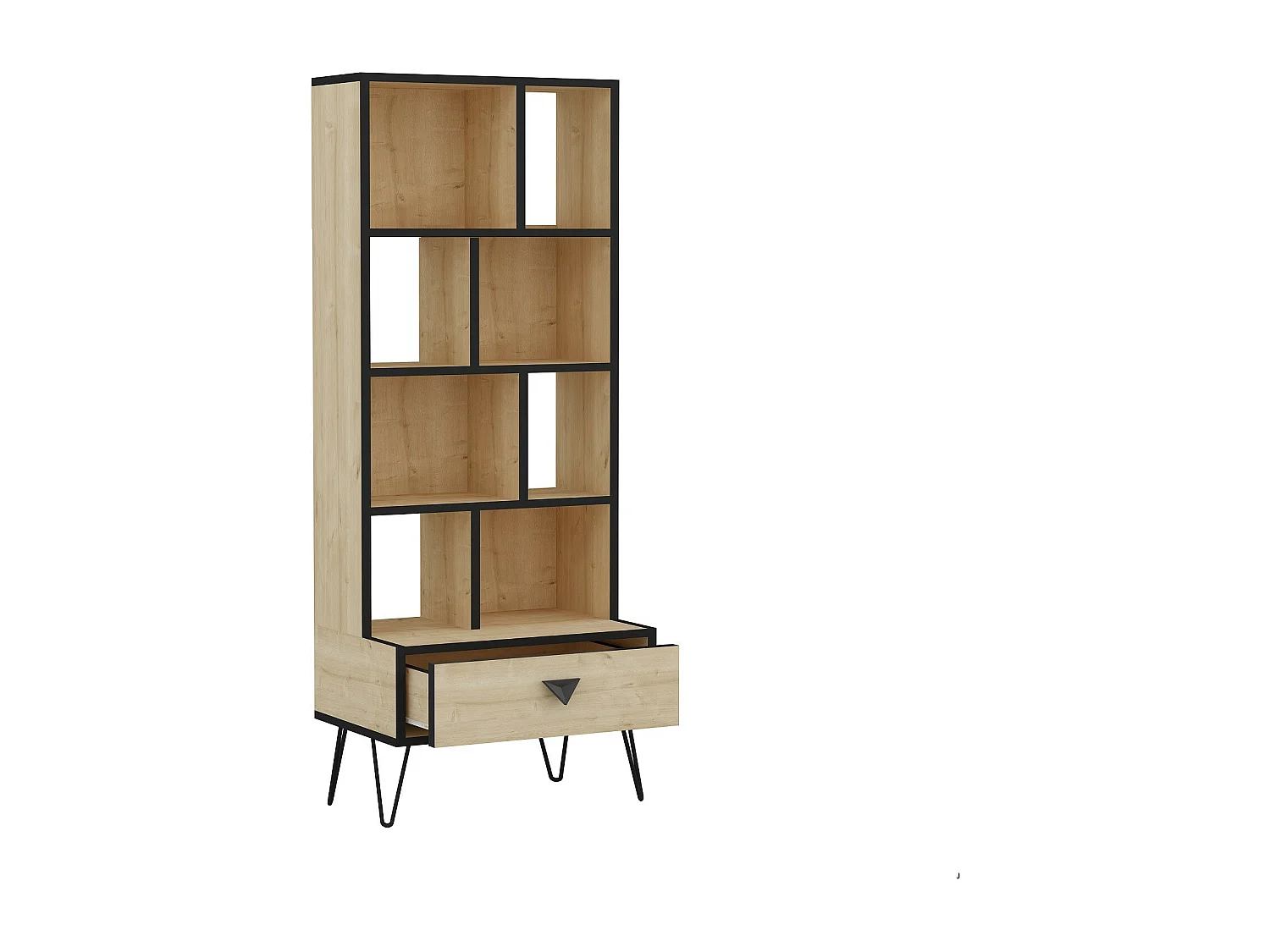 Bibliothèque Galaxy 42 cm chêne et noir