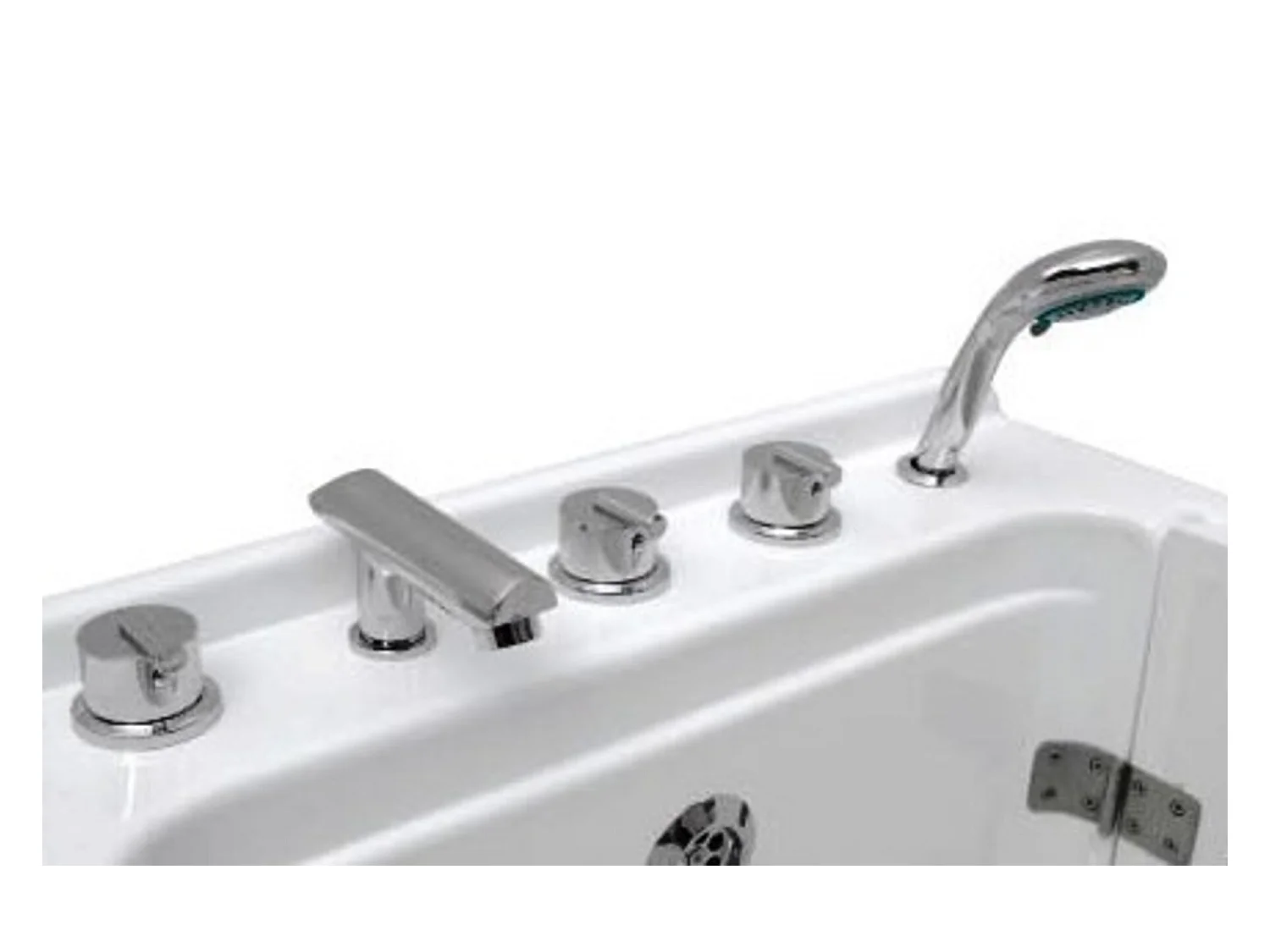 Baignoire à porte KASTRAKI 151x75x61 cm droit ou gauche - Porte & Robinetterie: droit