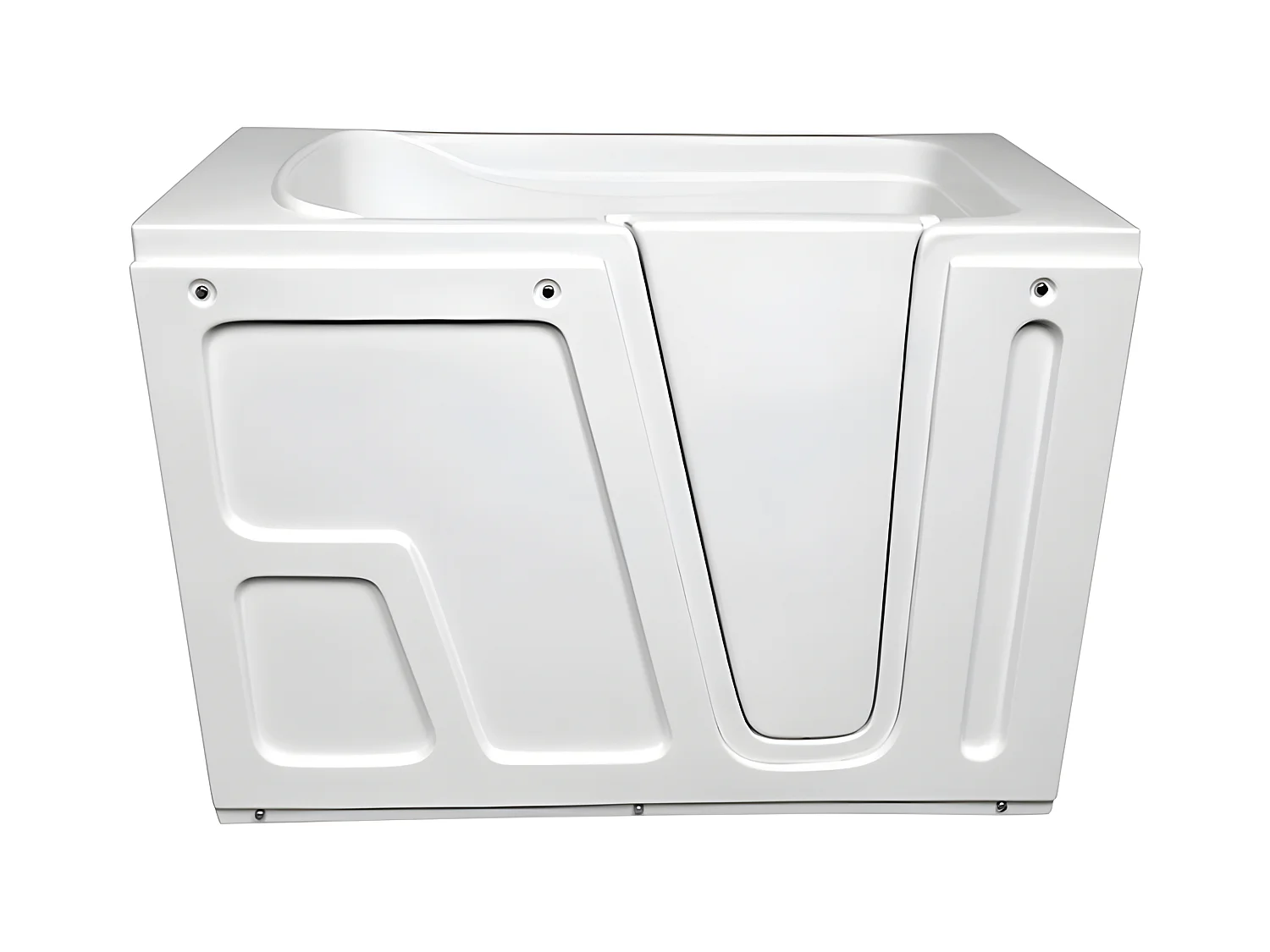 Baignoire à porte AZALAS 129.54*66.04 cm - Porte & Robinetterie: droit