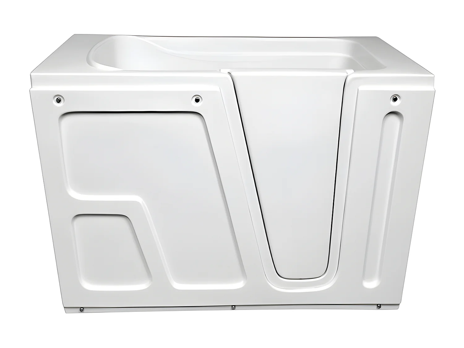 Baignoire à porte AZALAS 129.54*66.04 cm - Porte & Robinetterie: droit