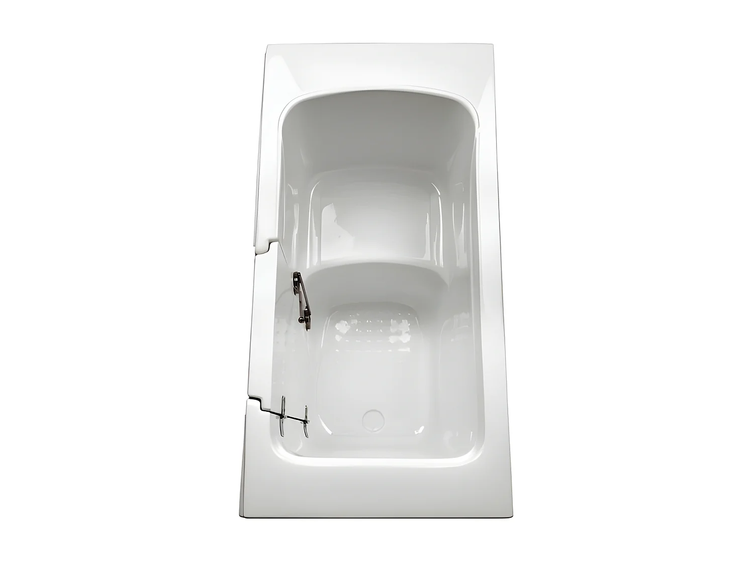 Baignoire à porte AZALAS 129.54*66.04 cm - Porte & Robinetterie: droit