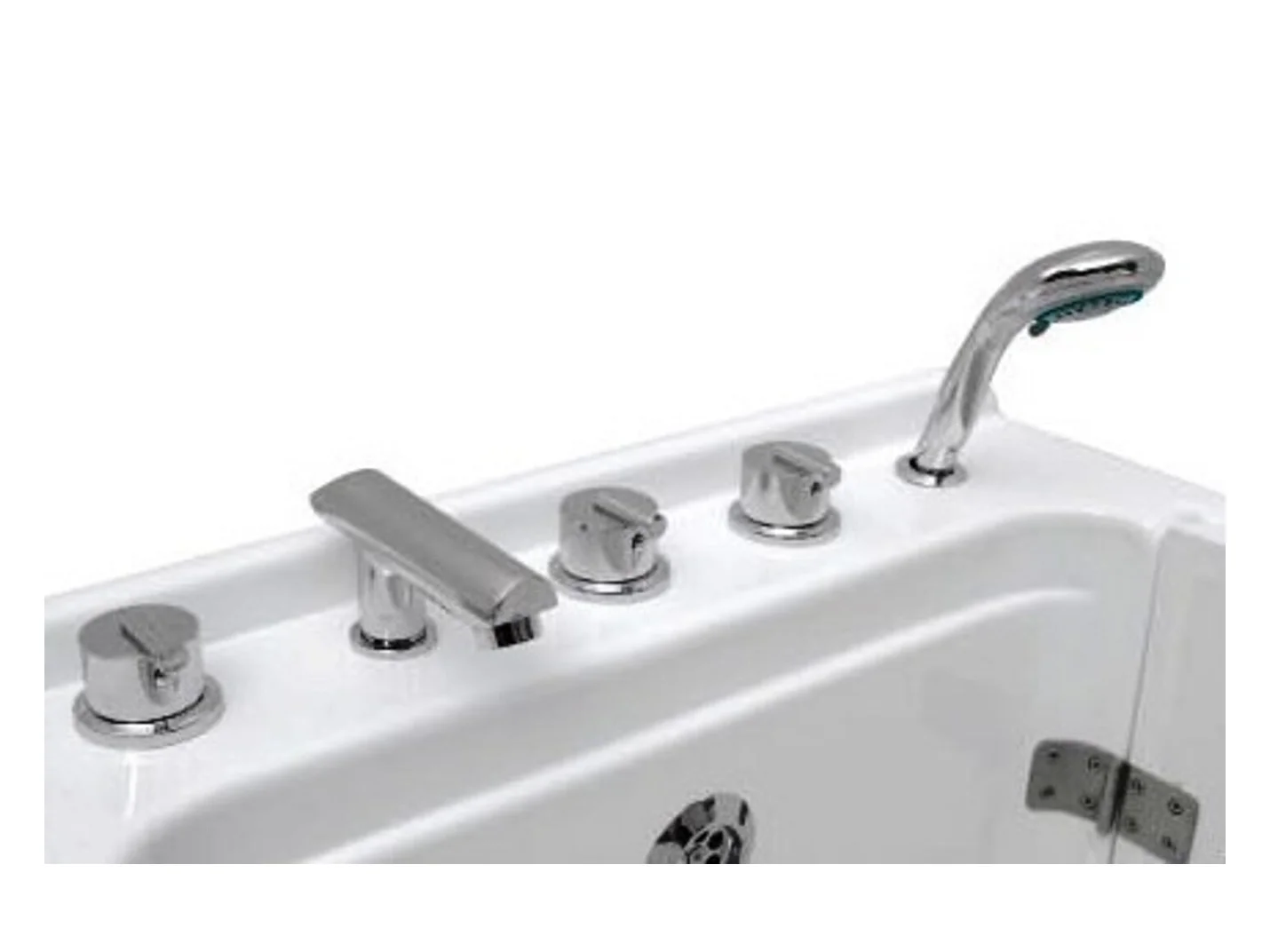 Baignoire à porte AZALAS 129.54*66.04 cm - Porte & Robinetterie: gauche