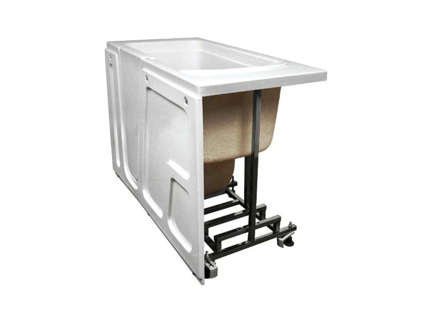 Baignoire à porte AZALAS 129.54*66.04 cm - Porte & Robinetterie: gauche