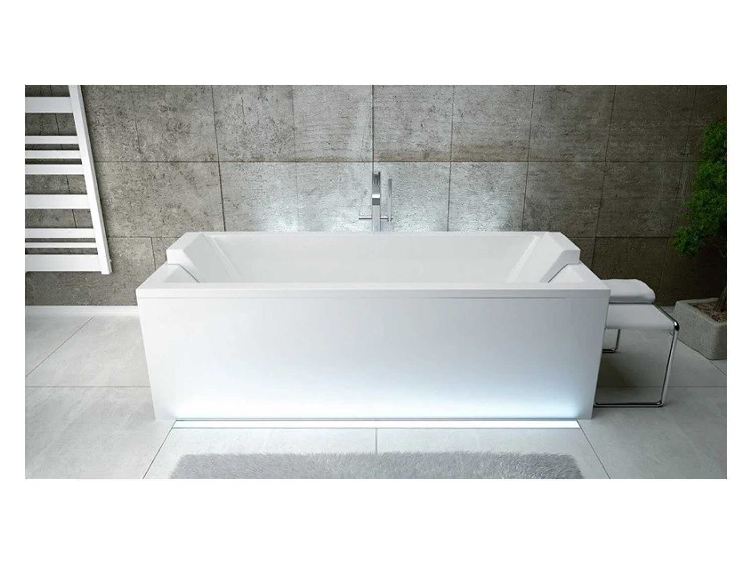Baignoire QUADRO 170-175-180-190 cm - Dimensions: 180cm